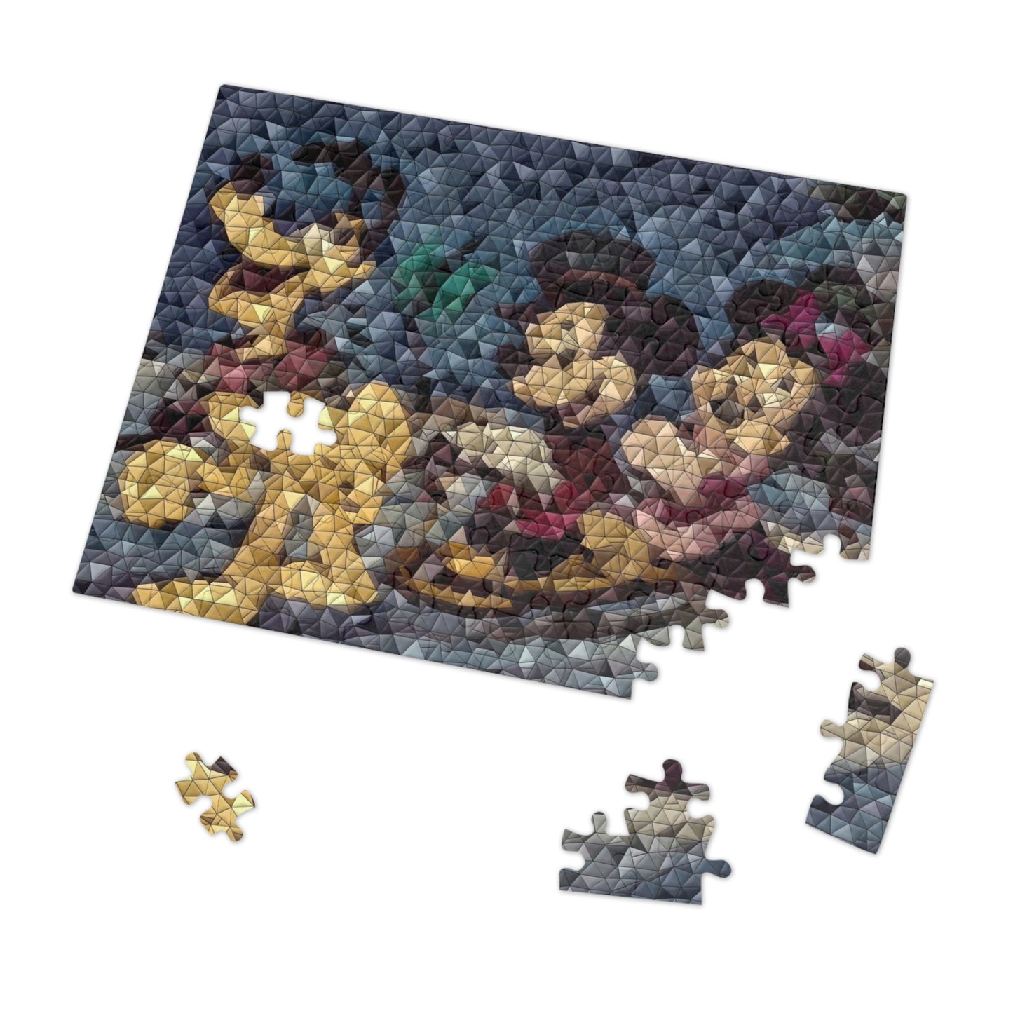 Jigsaw Puzzle (30, 110, 252, 500,1000-Piece) ... Mickey_N_Minnie Mouse & Pluto ... "A Winter Sleigh Ride" ... Original Works. Winter 2023 ...