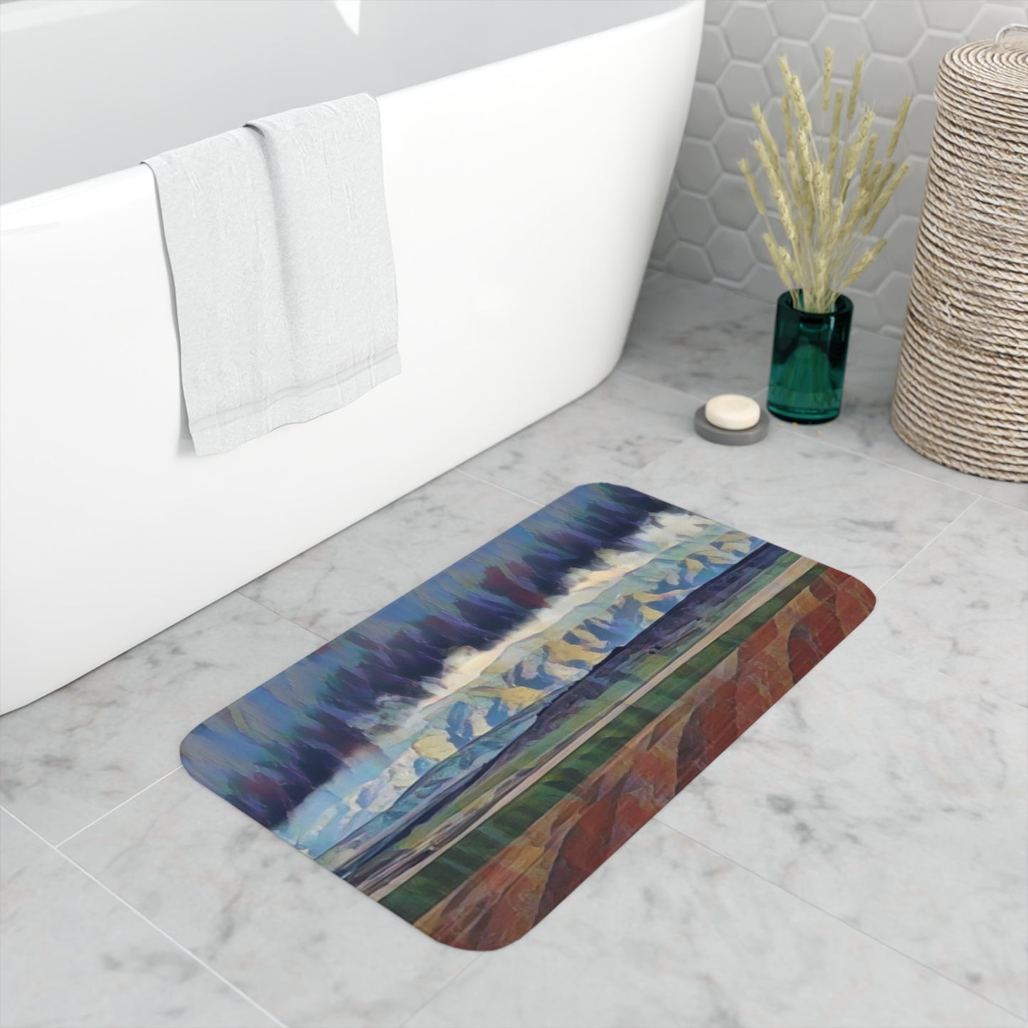 Memory Foam Bath Mat ... On-The-Prairie .. "The Storm Is Brewing" ... Central Idaho: November 2023 ... Original Works  ...