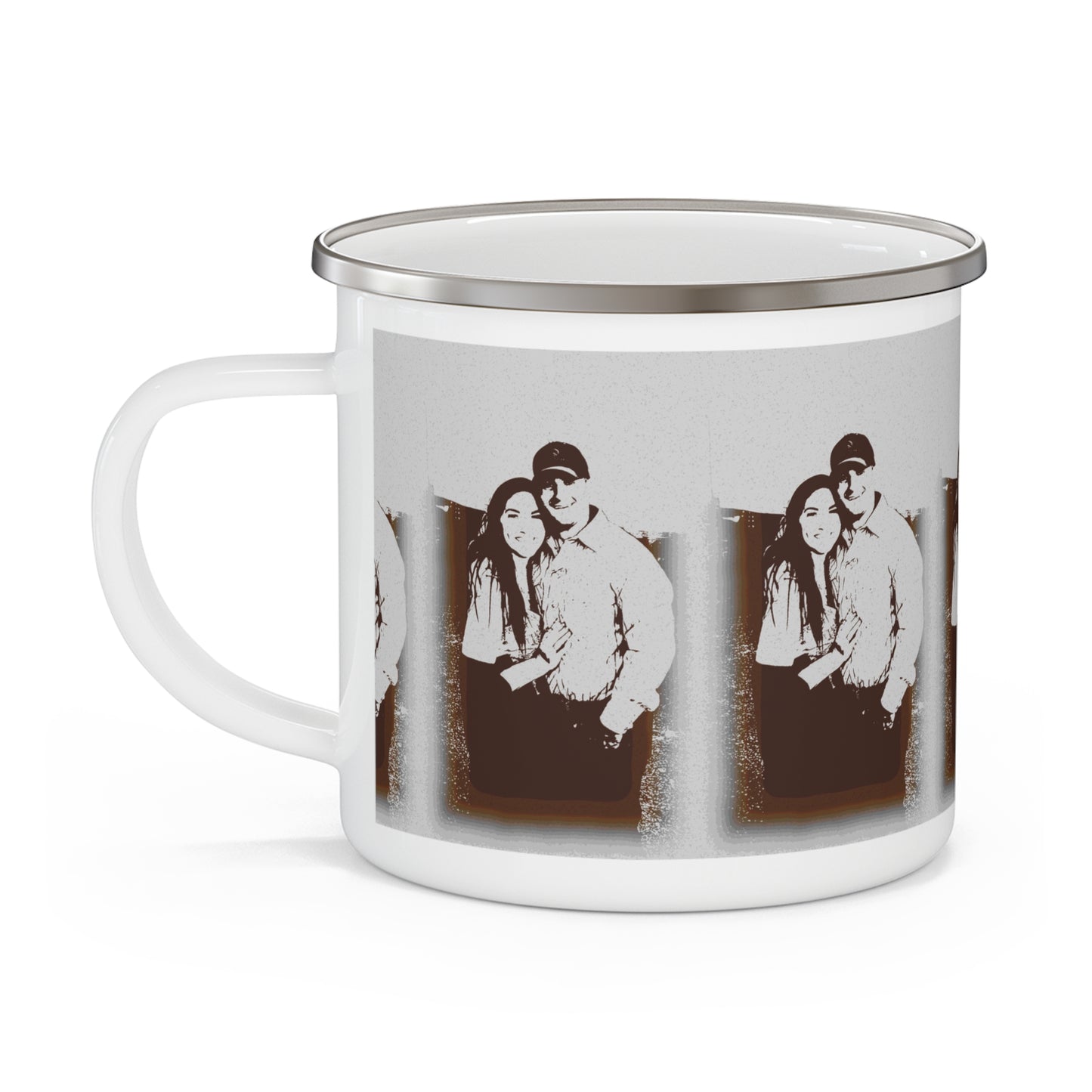 Enamel Camping Mug ... "The Best Of Friends" ... Original Works ... December 2023 ... Central Idaho, USA.