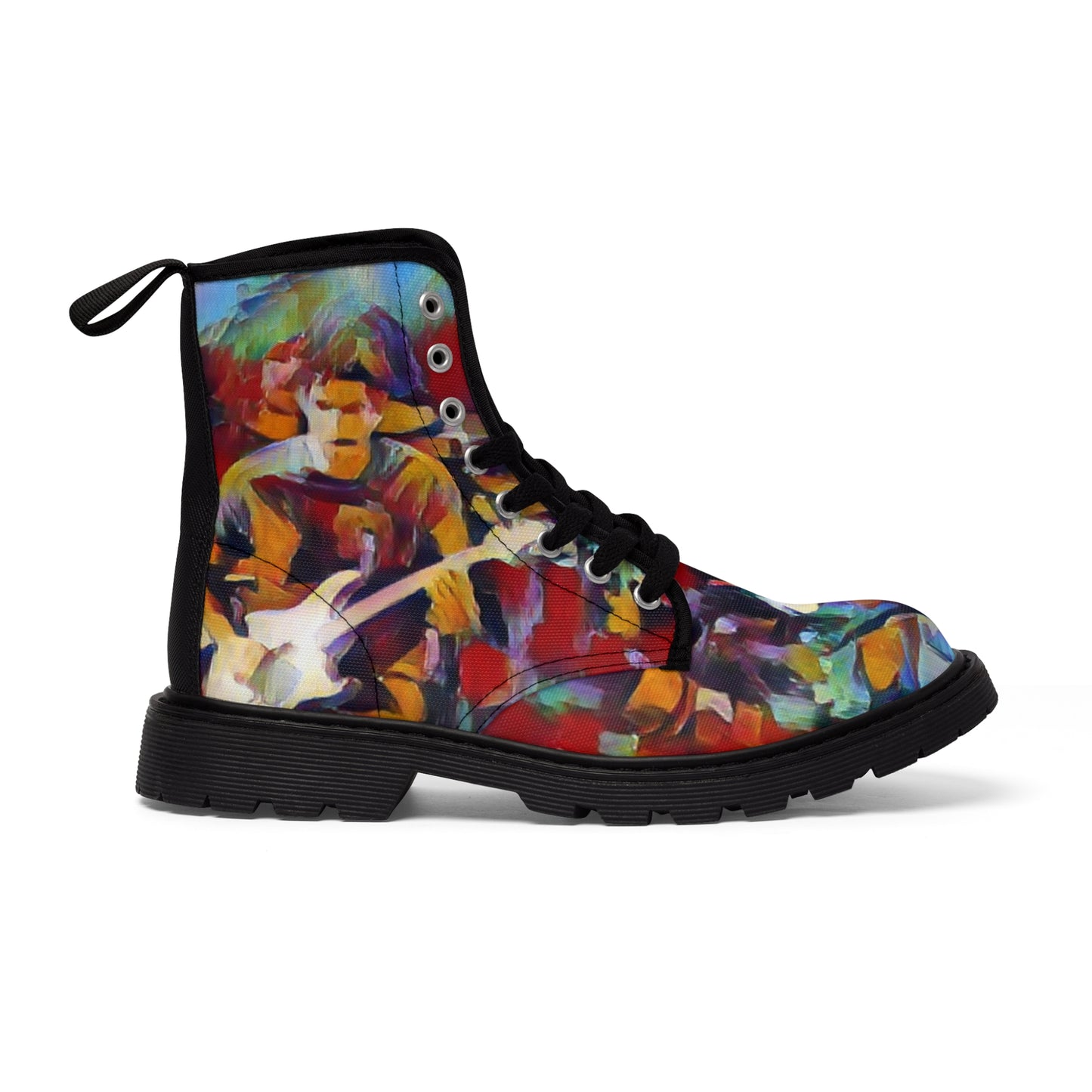 Men's Canvas Boots ... "Them-Mean-Old-BOOTIN'-Blues" ... (Walkin'-Blues) ... Dead & Company Summer-Tour-2023 ... The Final Dose ... Original Works ...