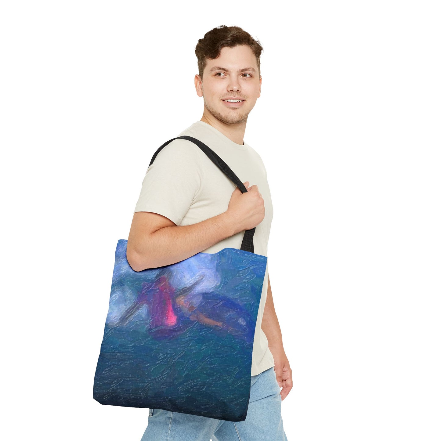 Tote Bag (AOP) ... Paris_2024_Surfing Competition-Tahiti_French-Polynesia .... 'Gabriel Medina World Campion Drops-In' ... Original Works ...