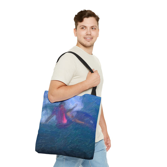Tote Bag (AOP) ... Paris_2024_Surfing Competition-Tahiti_French-Polynesia .... 'Gabriel Medina World Campion Drops-In' ... Original Works ...
