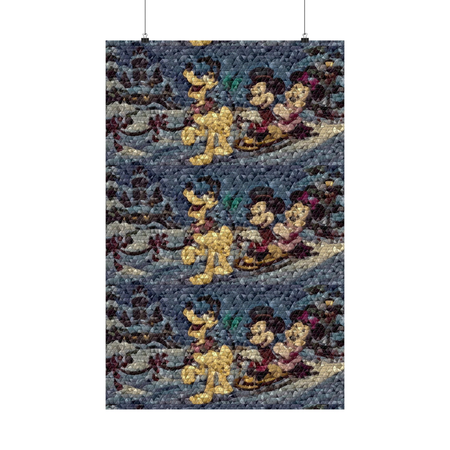 Matte Vertical Posters ... Mickey_N_Minnie Mouse & Pluto ... "A Winter Sleigh Ride" ... Original Works. Winter 2023 ...