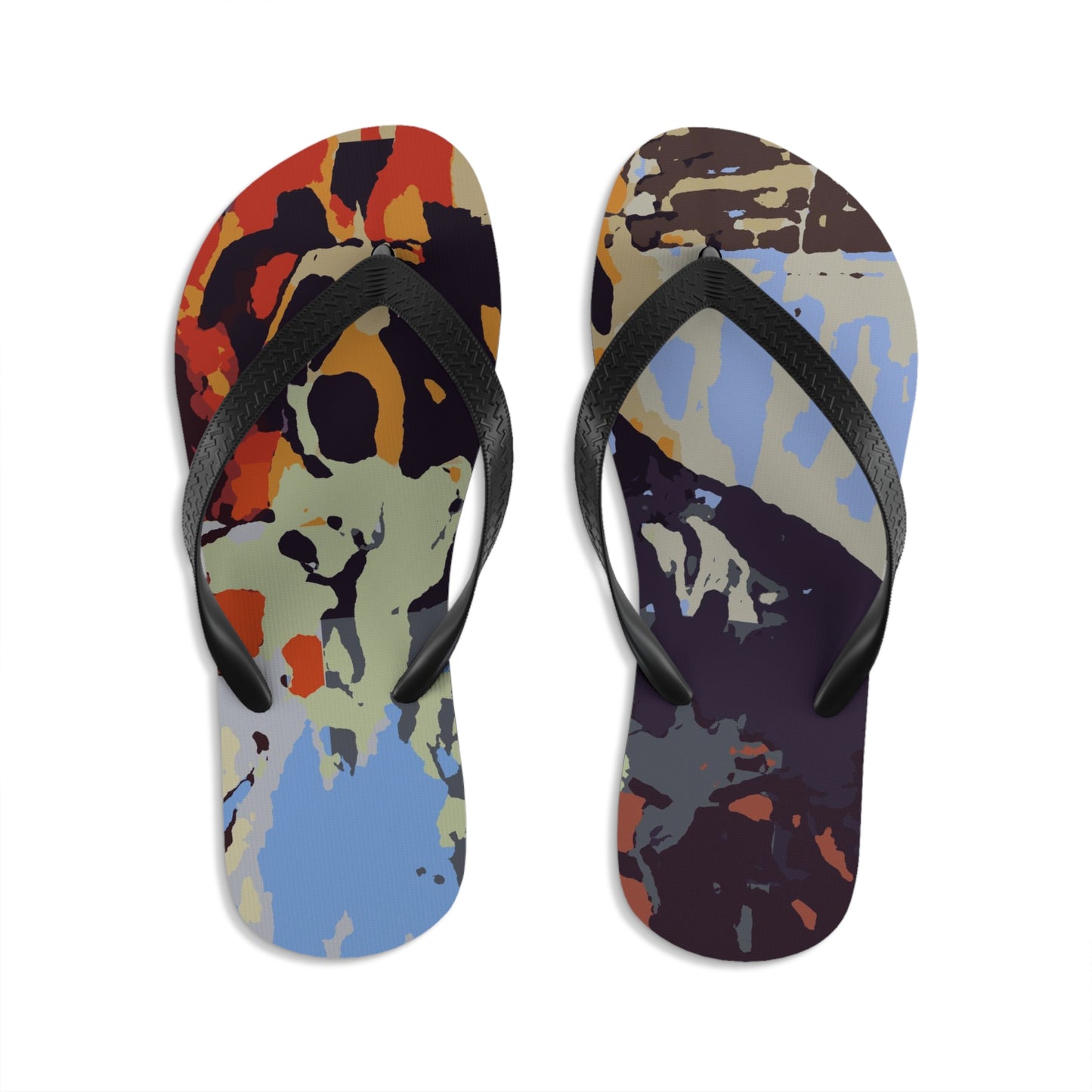 Unisex Flip-Flops ... Ozzie-Hippensteel ... "Don't Cry Now ... Dry-Your_Eyes ... On The Wind". Oriignal Works. May 2023.