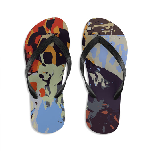 Unisex Flip-Flops ... Ozzie-Hippensteel ... "Don't Cry Now ... Dry-Your_Eyes ... On The Wind". Oriignal Works. May 2023.