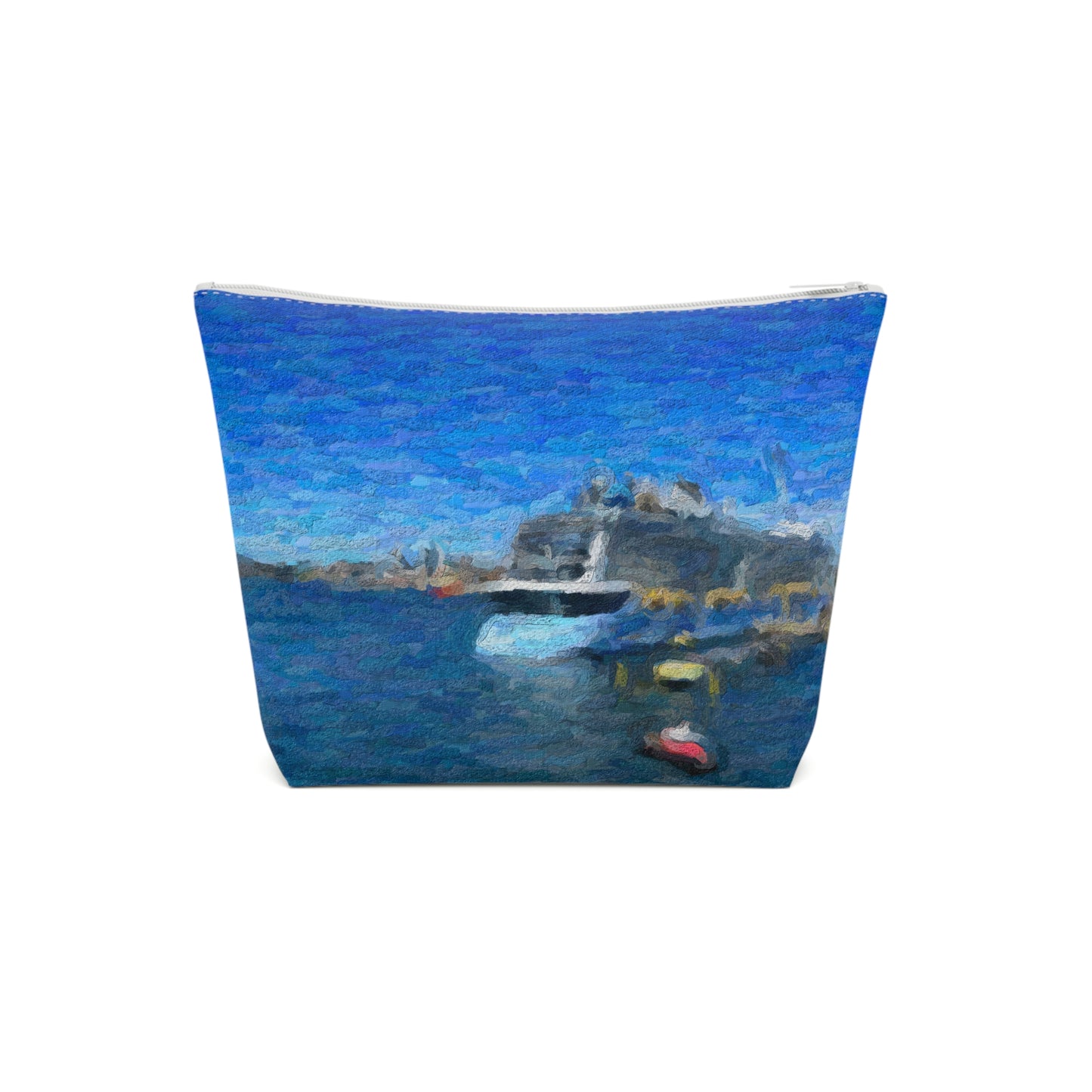 Cotton Cosmetic Bag ... Into Vancouver Harbor We Arrive: Celebrity Edge-Cruise ... Vancouver, British Columbia ... June 2024 ... Original Works