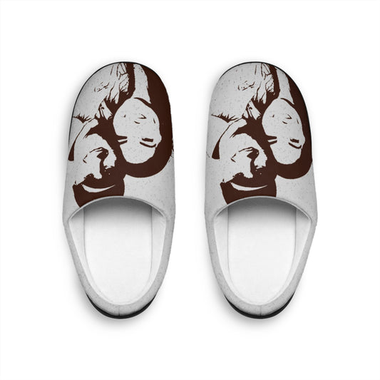 Women's Indoor Slippers ... "The Best Of Friends" ... Original Works ... December 2023 ... Central Idaho, USA.