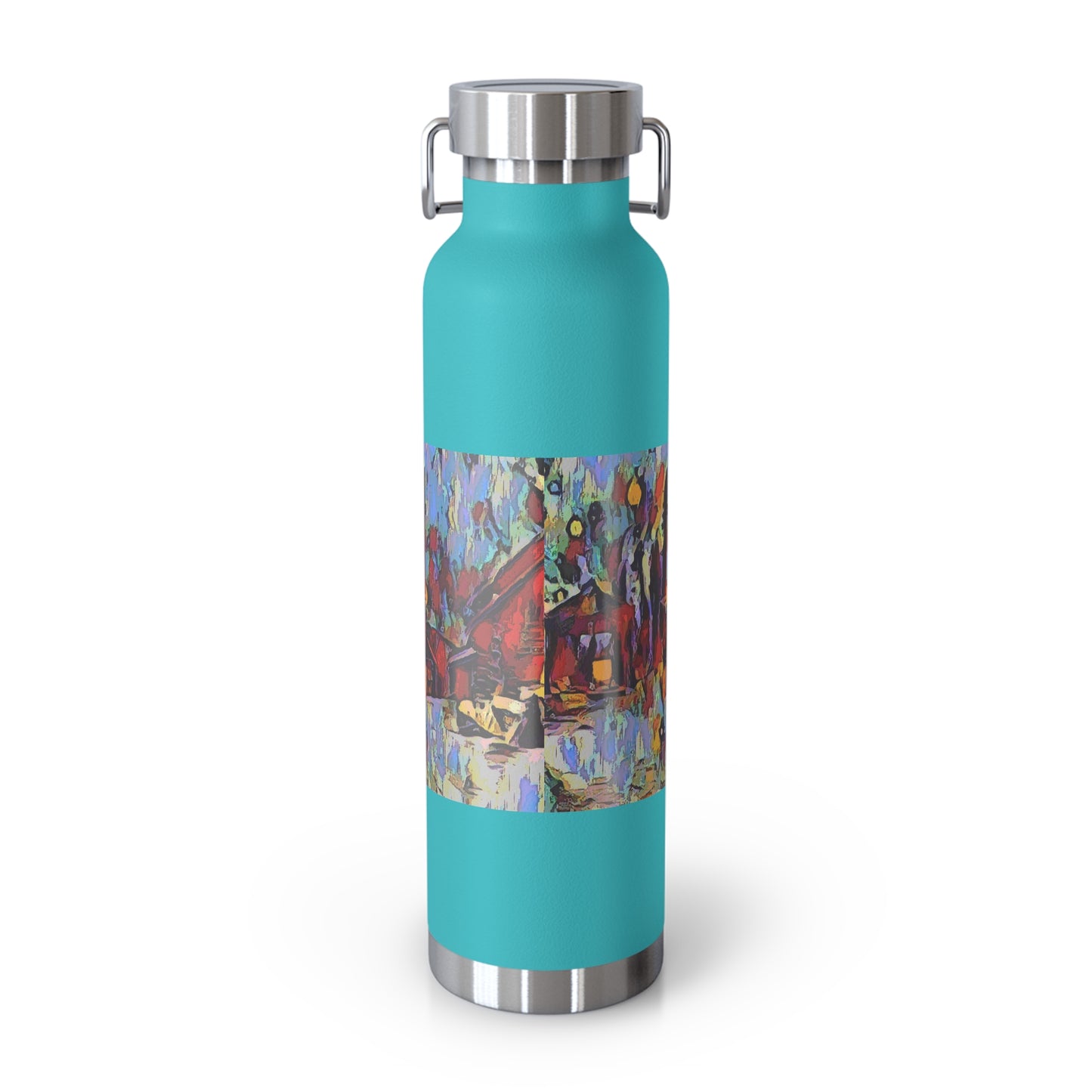 Copper Vacuum Insulated Bottle, 22oz ... A Very Abstract "Mountain Winter Scene" ... Original Works. Copyright Phot's Photo_LODA: Les Objets D'Art. December 2023 ...