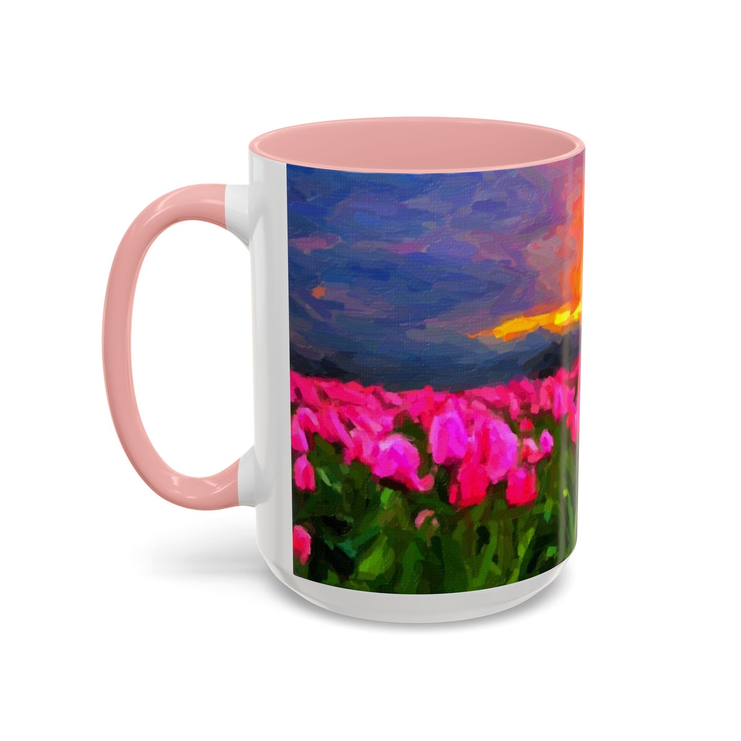 Accent Coffee Mug (11, 15oz) ... Skagit Valley Tulips ... Skagit Valley, Washington ... Family Archives ... Original Works ... Circa 1980's ...