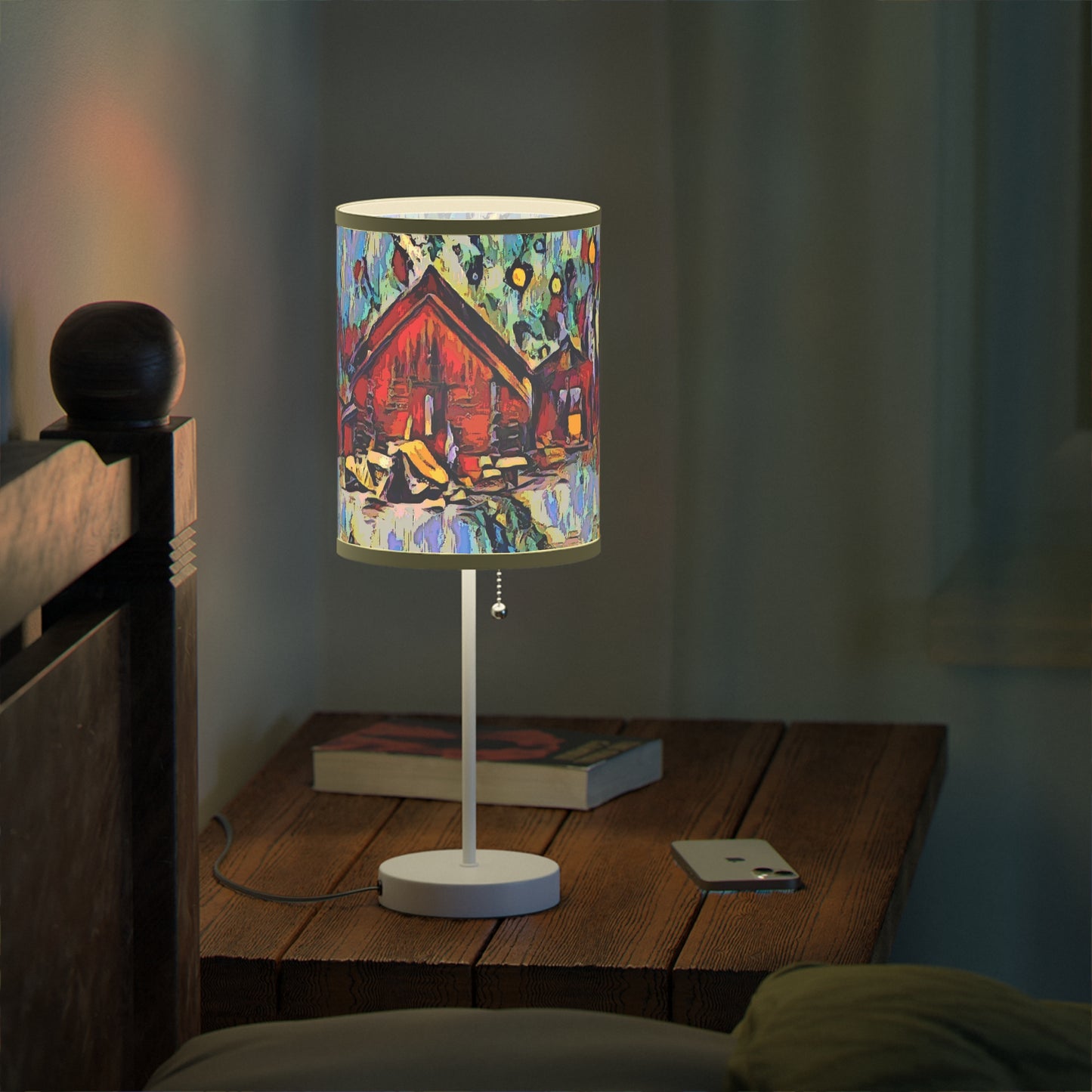 Lamp on a Stand, US|CA plug ... A Very Abstract "Mountain Winter Scene" ... Original Works. Copyright Phot's Photo_LODA: Les Objets D'Art. December 2023 ...