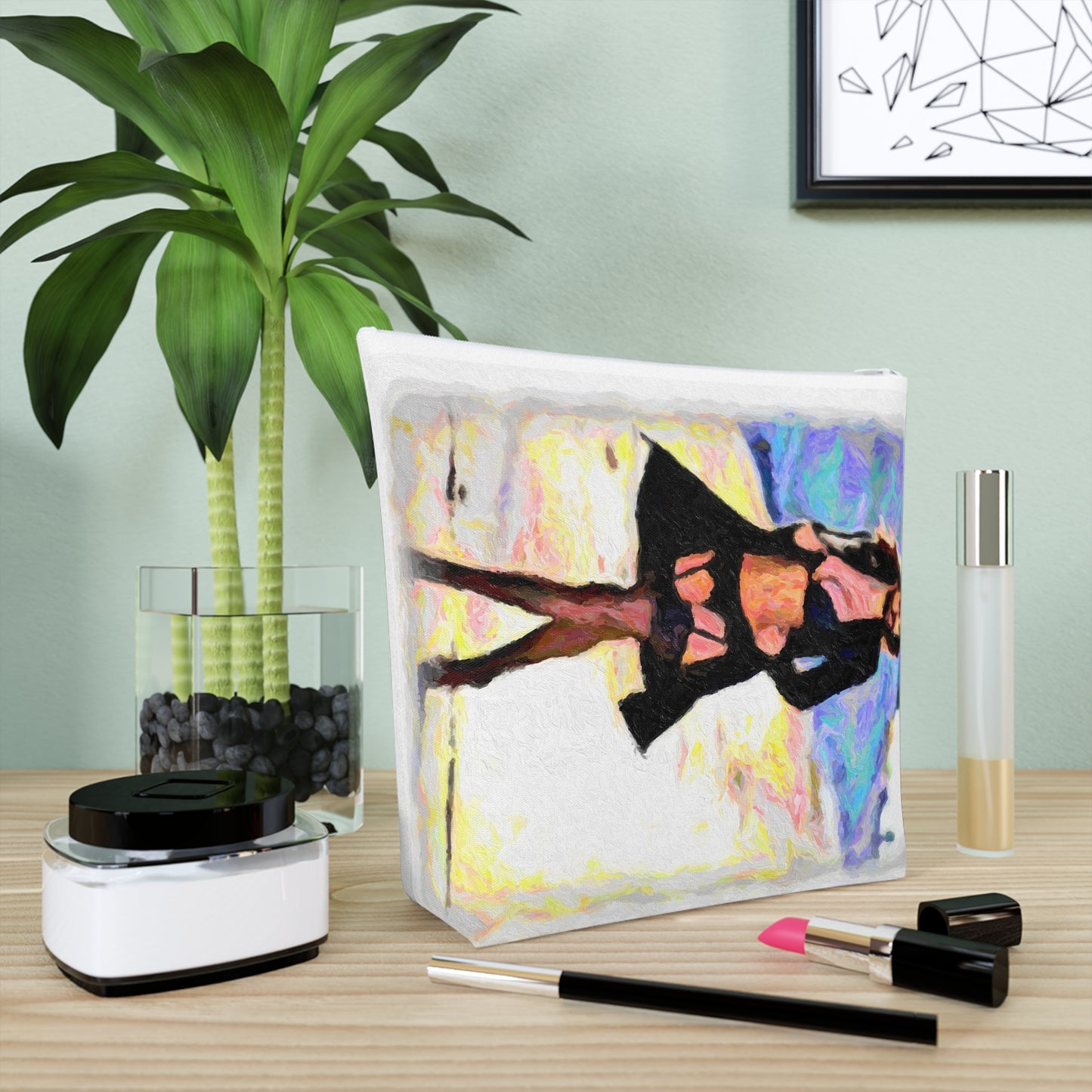 Cotton Cosmetic Bag ... The Low Spark of High_HEELED_Boys ... 'Garterbelt & Bra Inclusive!' ... Original Works ...
