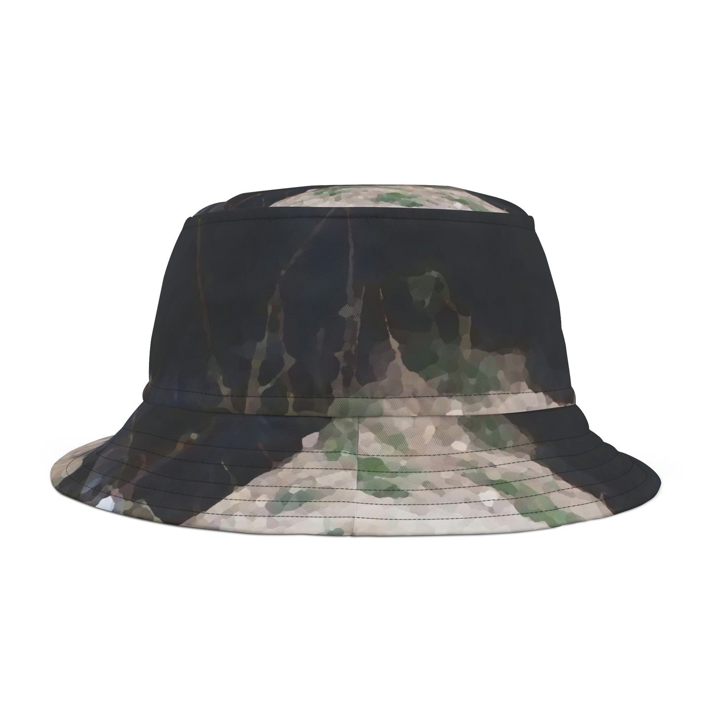 Bucket Hat (AOP) ... 500#'s Of Him ... "Black Bear Rhett-Creek-Yogi Stops Bye For Snacks" ... September 2022 ... Original Works ...
