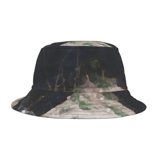 Bucket Hat (AOP) ... 500#'s Of Him ... "Black Bear Rhett-Creek-Yogi Stops Bye For Snacks" ... September 2022 ... Original Works ...