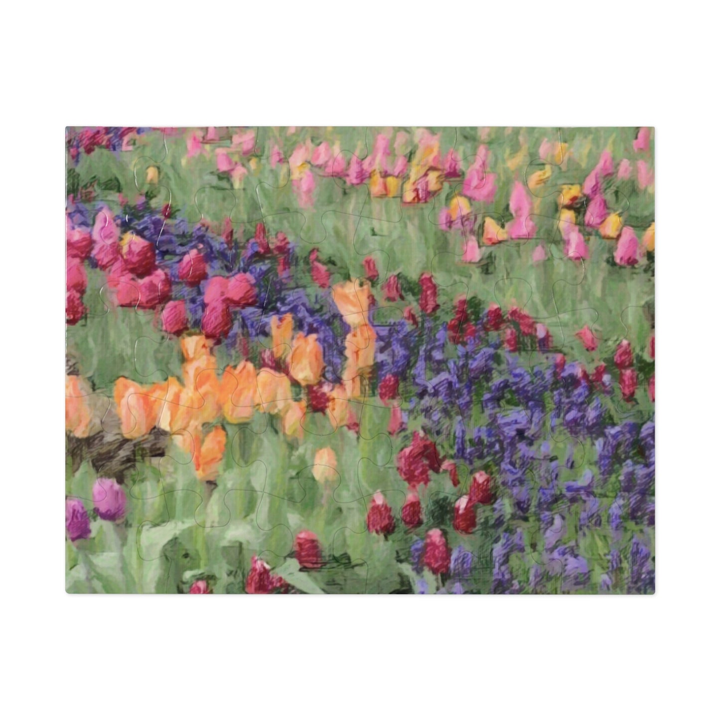 Jigsaw Puzzle (30, 110, 252, 500,1000-Piece) ... Skagit Valley Tulips ... Skagit Valley, Washington ... Family Archives ... Original Works ... Circa 1980's ...