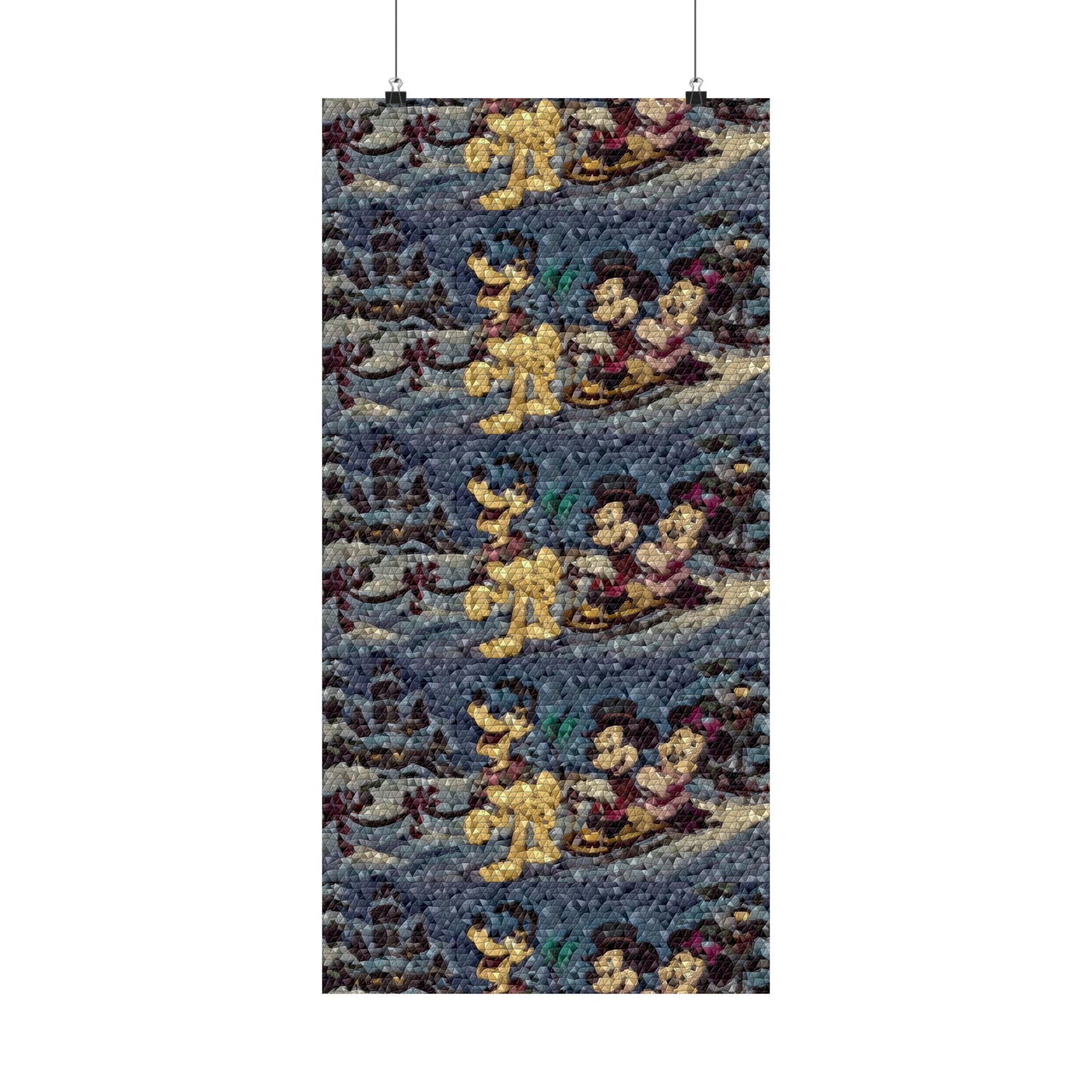 Matte Vertical Posters ... Mickey_N_Minnie Mouse & Pluto ... "A Winter Sleigh Ride" ... Original Works. Winter 2023 ...