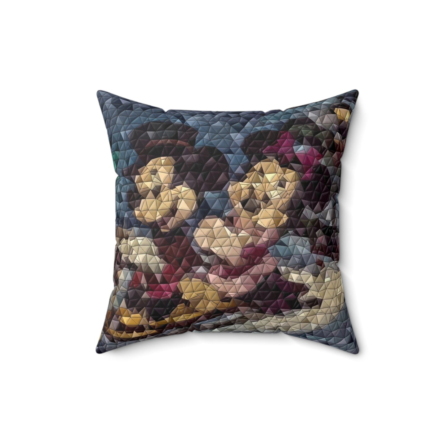 Spun Polyester Square Pillow ... Mickey_N_Minnie Mouse & Pluto ... "A Winter Sleigh Ride" ... Original Works. Winter 2023 ...