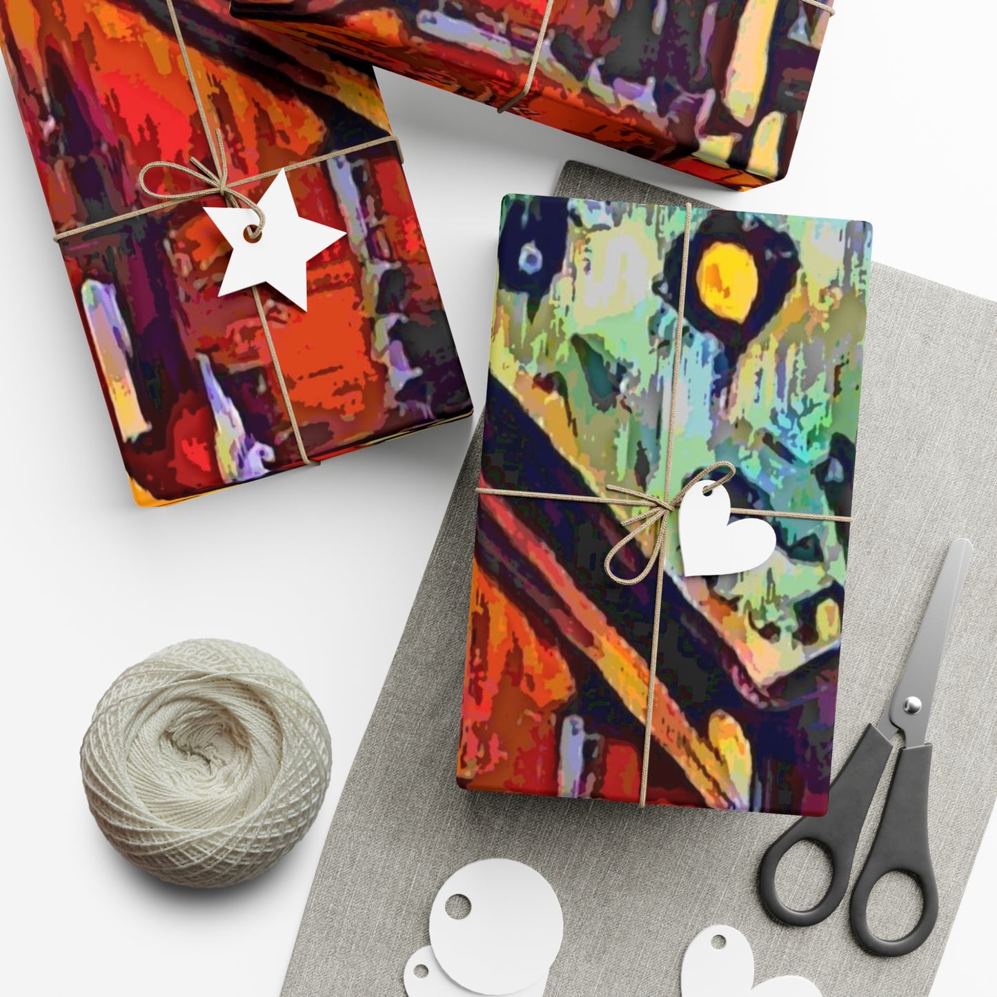Gift Wrap Papers ... A Very Abstract "Mountain Winter Scene" ... Original Works. Copyright Phot's Photo_LODA: Les Objets D'Art. December 2023 ...