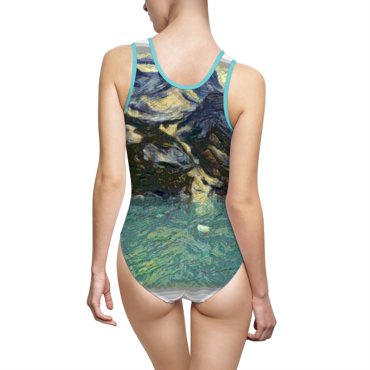 Women's Classic One-Piece Swimsuit (AOP) ... Tracy Arm Fjord ... South Of Skagway, Alaska ... Summer: June 2024 ... Original Works ...