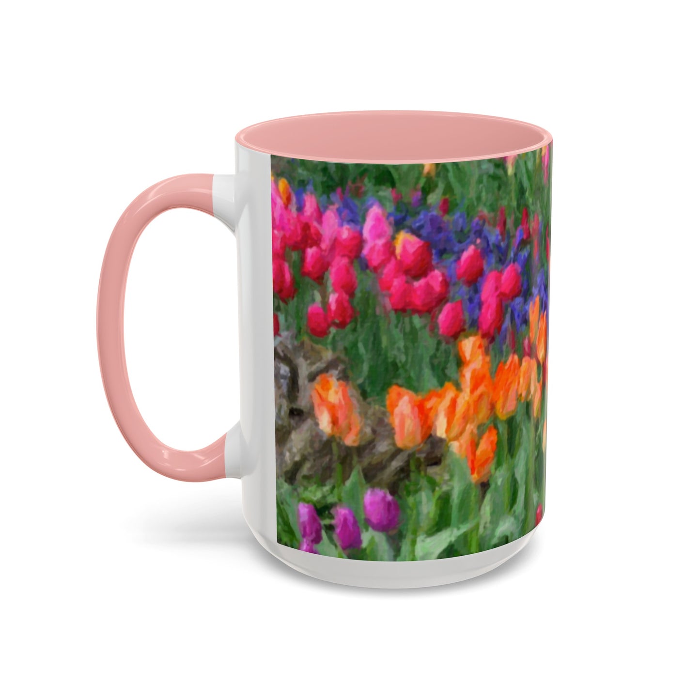 Accent Coffee Mug (11, 15oz) ... Skagit Valley Tulips ... Skagit Valley, Washington ... Family Archives ... Original Works ... Circa 1980's ...