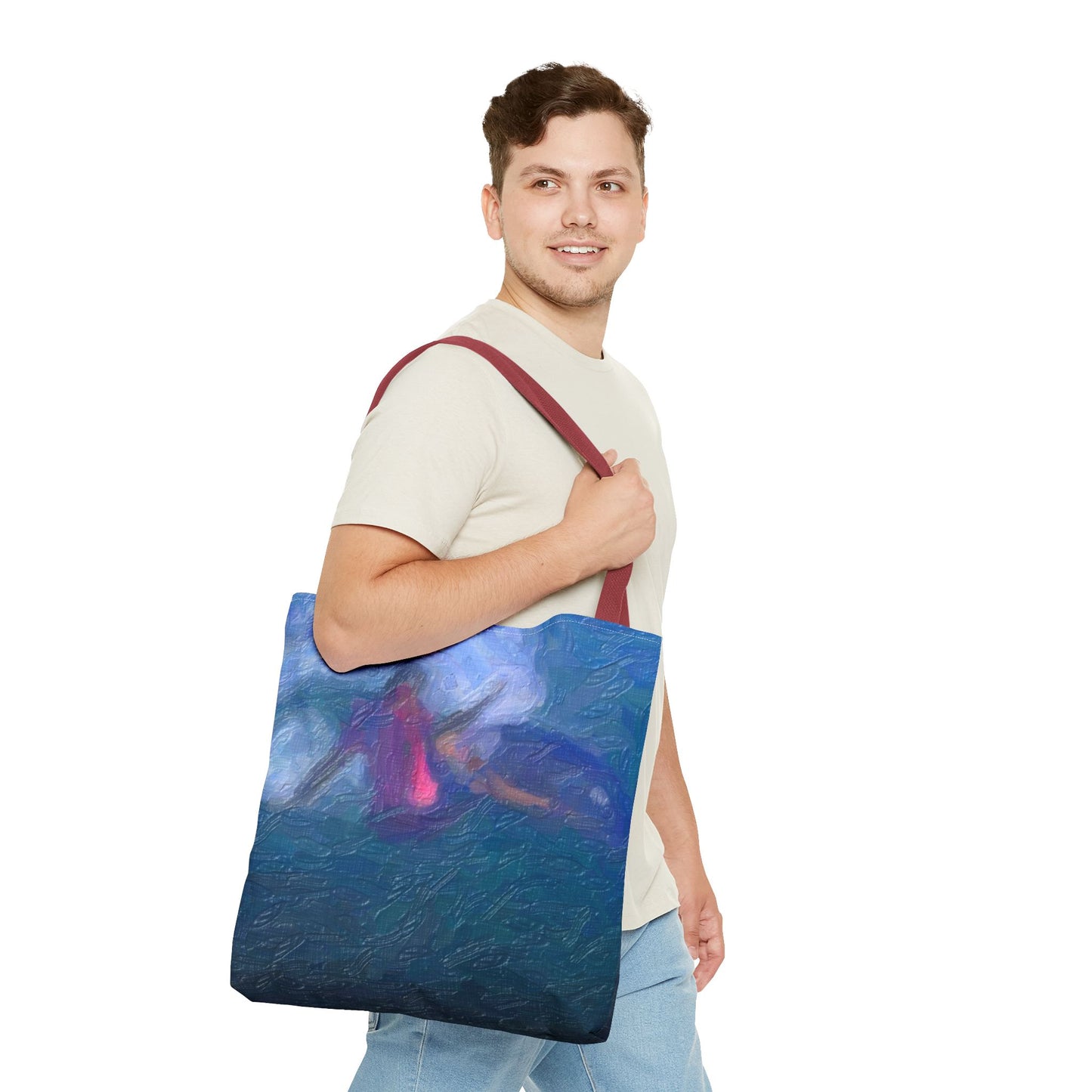 Tote Bag (AOP) ... Paris_2024_Surfing Competition-Tahiti_French-Polynesia .... 'Gabriel Medina World Campion Drops-In' ... Original Works ...