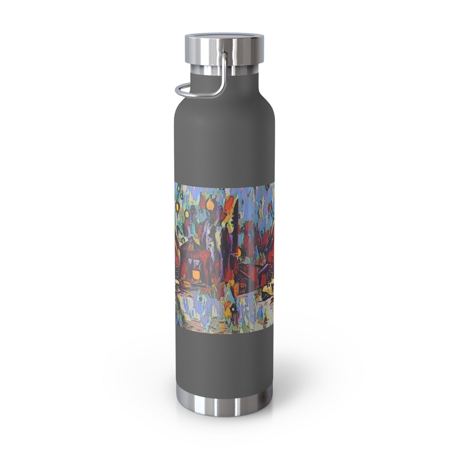 Copper Vacuum Insulated Bottle, 22oz ... A Very Abstract "Mountain Winter Scene" ... Original Works. Copyright Phot's Photo_LODA: Les Objets D'Art. December 2023 ...