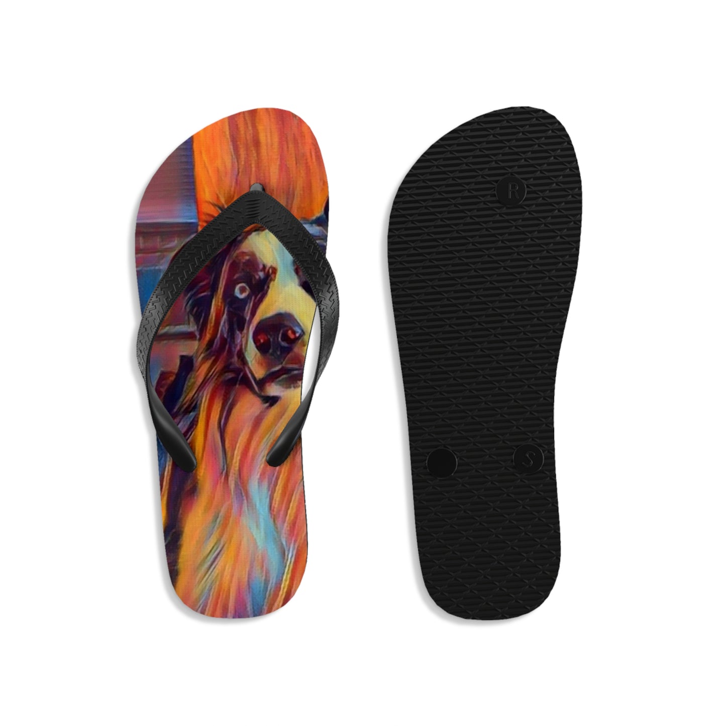 Unisex Flip-Flops ... Ozzy-Hippensteel ... "Don't Cry Now ... Dry-Your_Eyes ... On The Wind". Oriignal Works. May 2023.