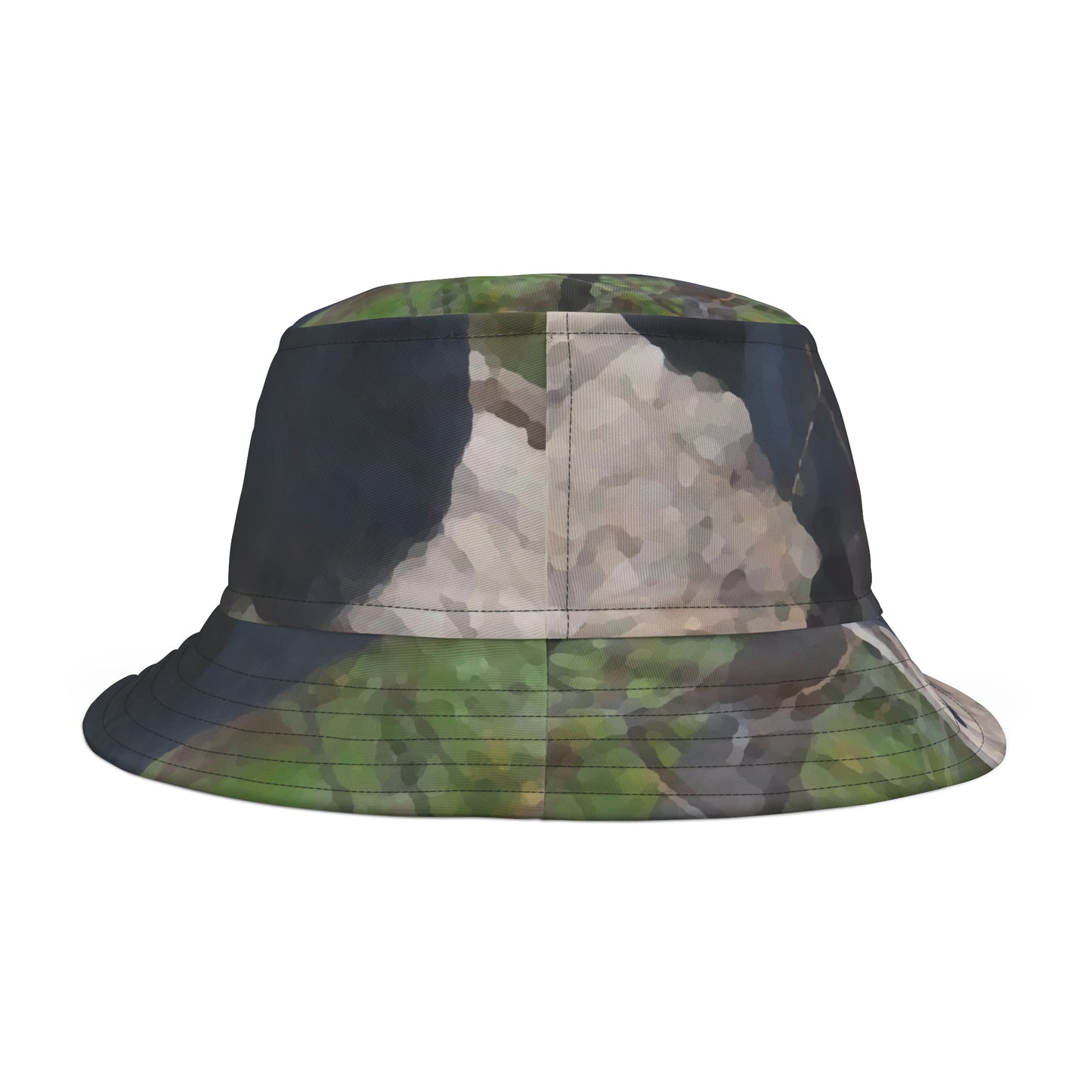 Bucket Hat (AOP) ... 500#'s Of Him ... "Black Bear Rhett-Creek-Yogi Stops Bye For Snacks" ... September 2022 ... Original Works ...