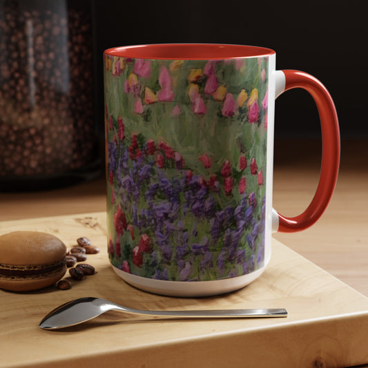Accent Coffee Mug (11, 15oz) ... Skagit Valley Tulips ... Skagit Valley, Washington ... Family Archives ... Original Works ... Circa 1980's ...