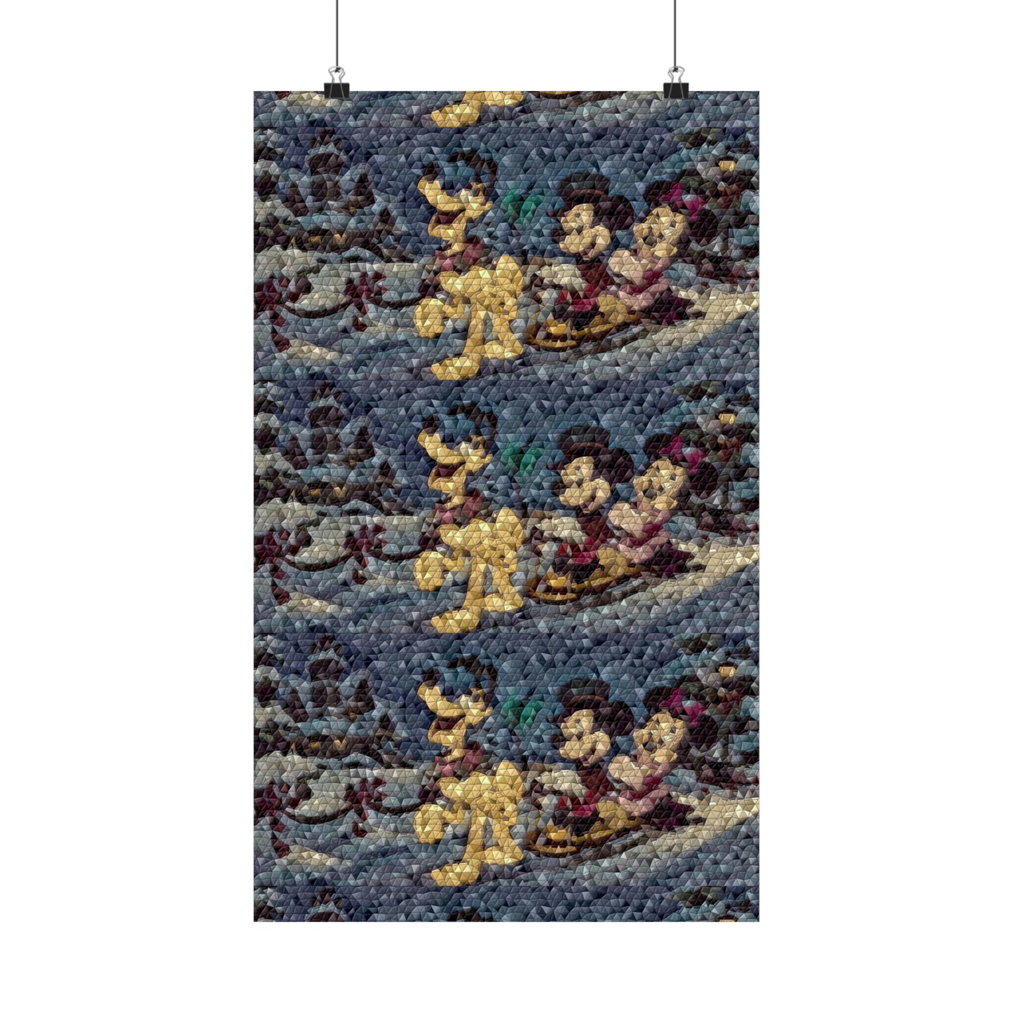 Matte Vertical Posters ... Mickey_N_Minnie Mouse & Pluto ... "A Winter Sleigh Ride" ... Original Works. Winter 2023 ...