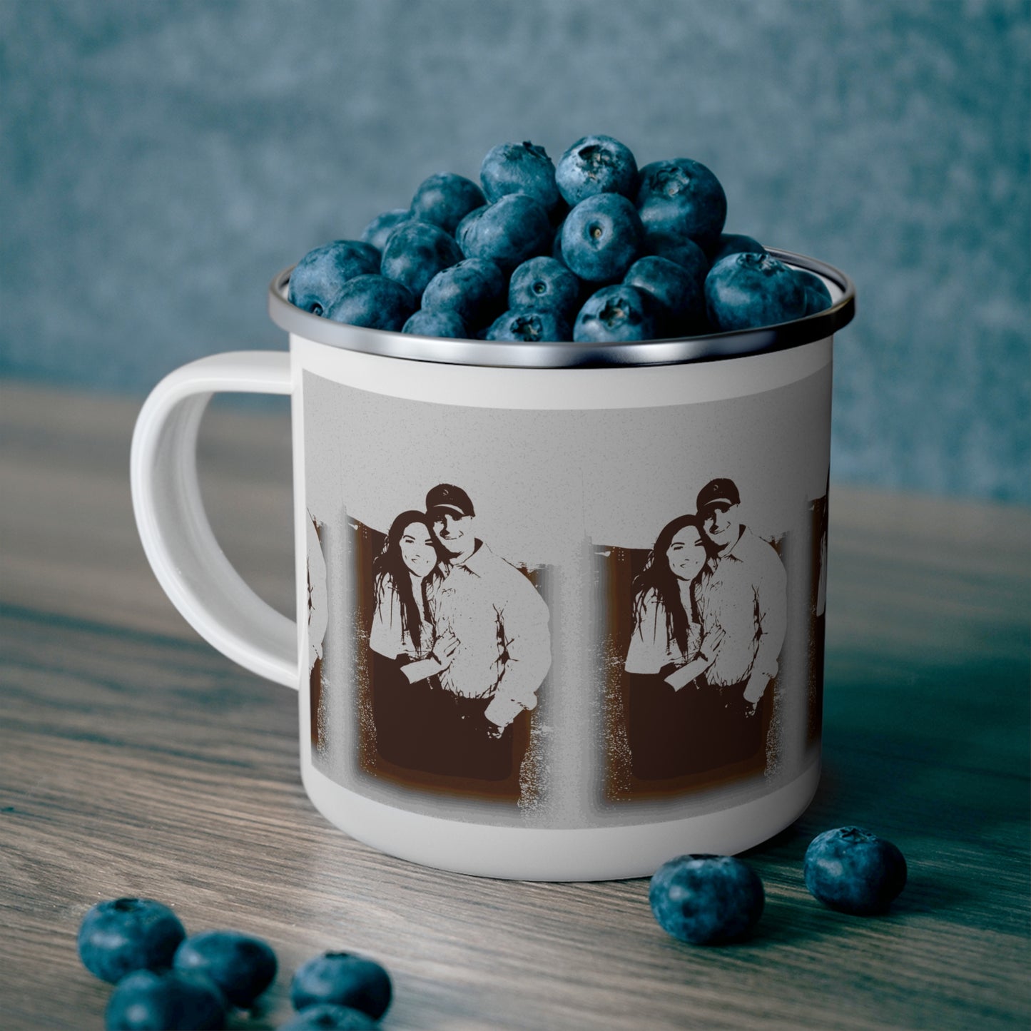 Enamel Camping Mug ... "The Best Of Friends" ... Original Works ... December 2023 ... Central Idaho, USA.