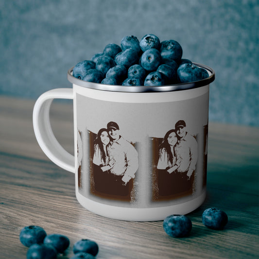 Enamel Camping Mug ... "The Best Of Friends" ... Original Works ... December 2023 ... Central Idaho, USA.