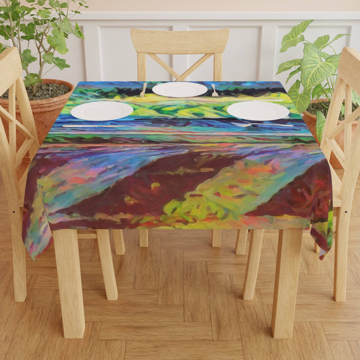 Tablecloth ...  On-The-Prairie .. "The Storm Is Brewing" ... Central Idaho: November 2023 ... Original Works ...