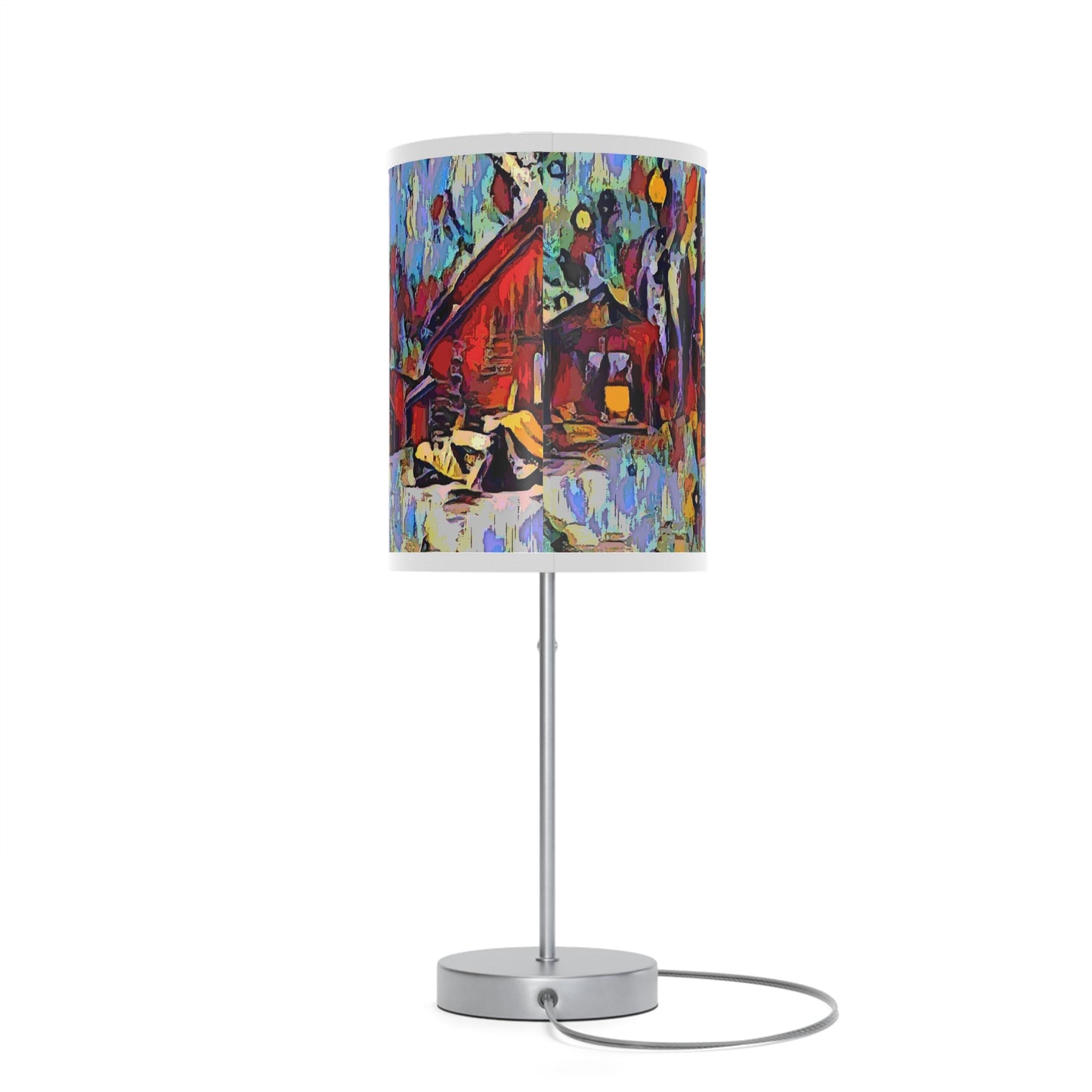Lamp on a Stand, US|CA plug ... A Very Abstract "Mountain Winter Scene" ... Original Works. Copyright Phot's Photo_LODA: Les Objets D'Art. December 2023 ...