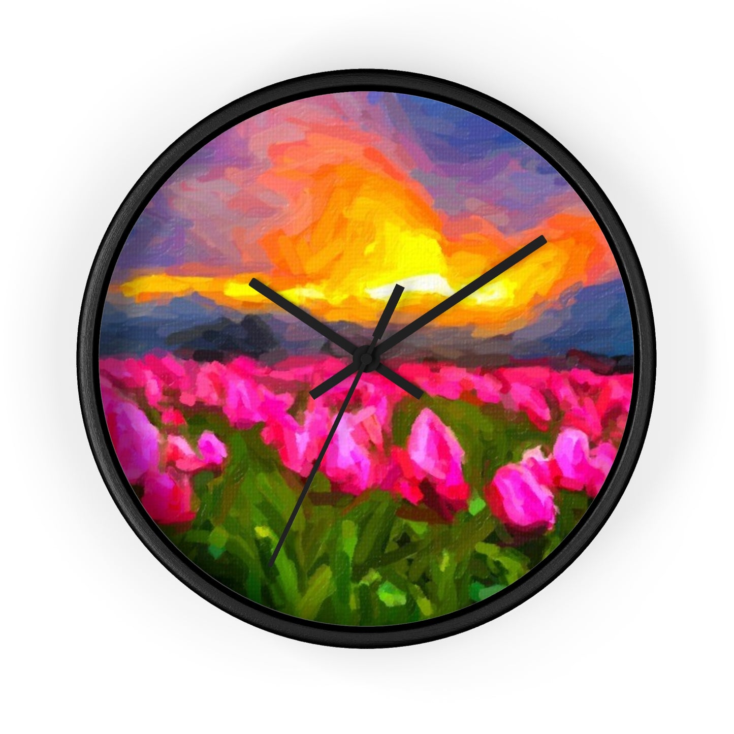 Wall Clock ... Skagit Valley Tulips ... Skagit Valley, Washington ... Family Archives ... Original Works ... Circa 1980's ...