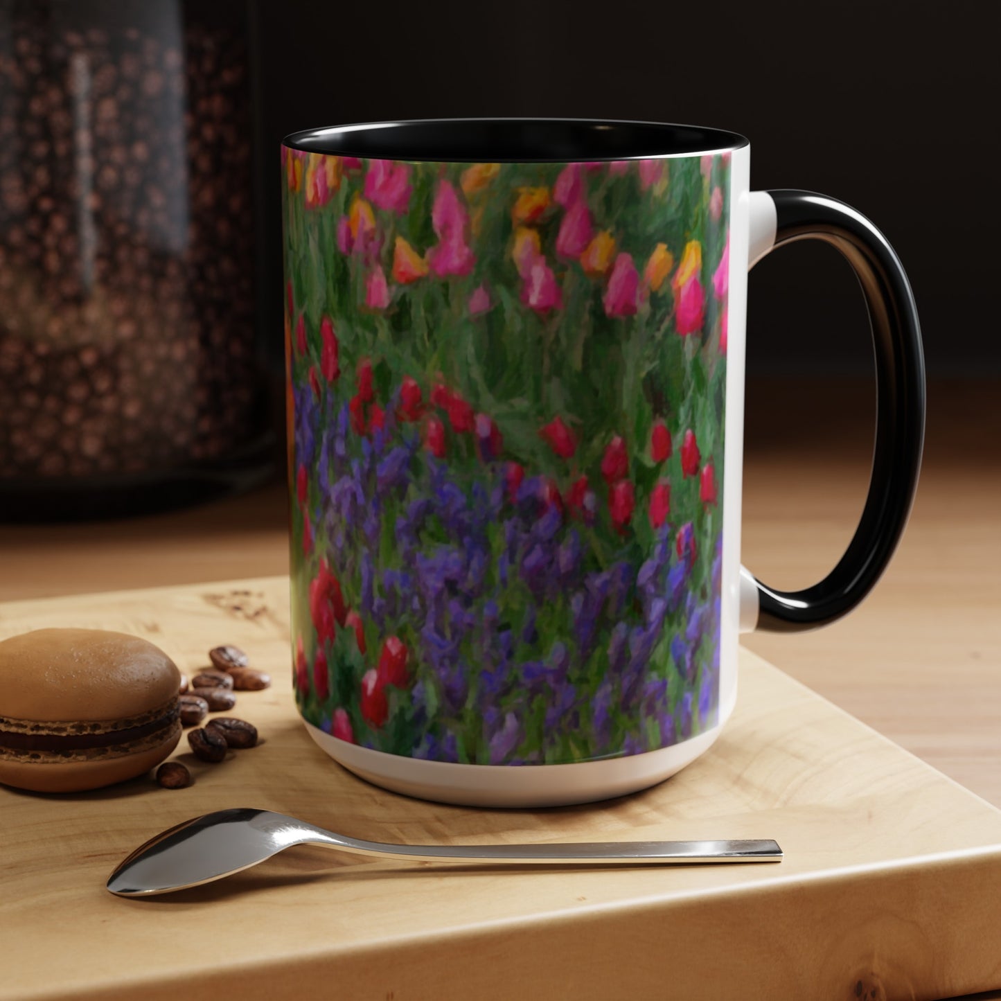 Accent Coffee Mug (11, 15oz) ... Skagit Valley Tulips ... Skagit Valley, Washington ... Family Archives ... Original Works ... Circa 1980's ...