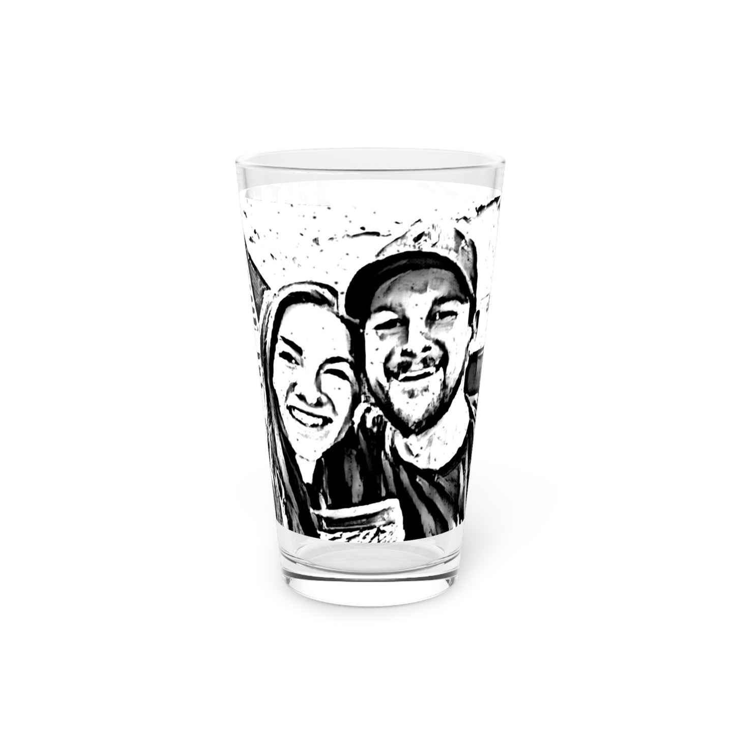 Pint Glass, 16oz ... "The Best Of Friends" ... Original Works ... December 2023 ... Central Idaho, USA.