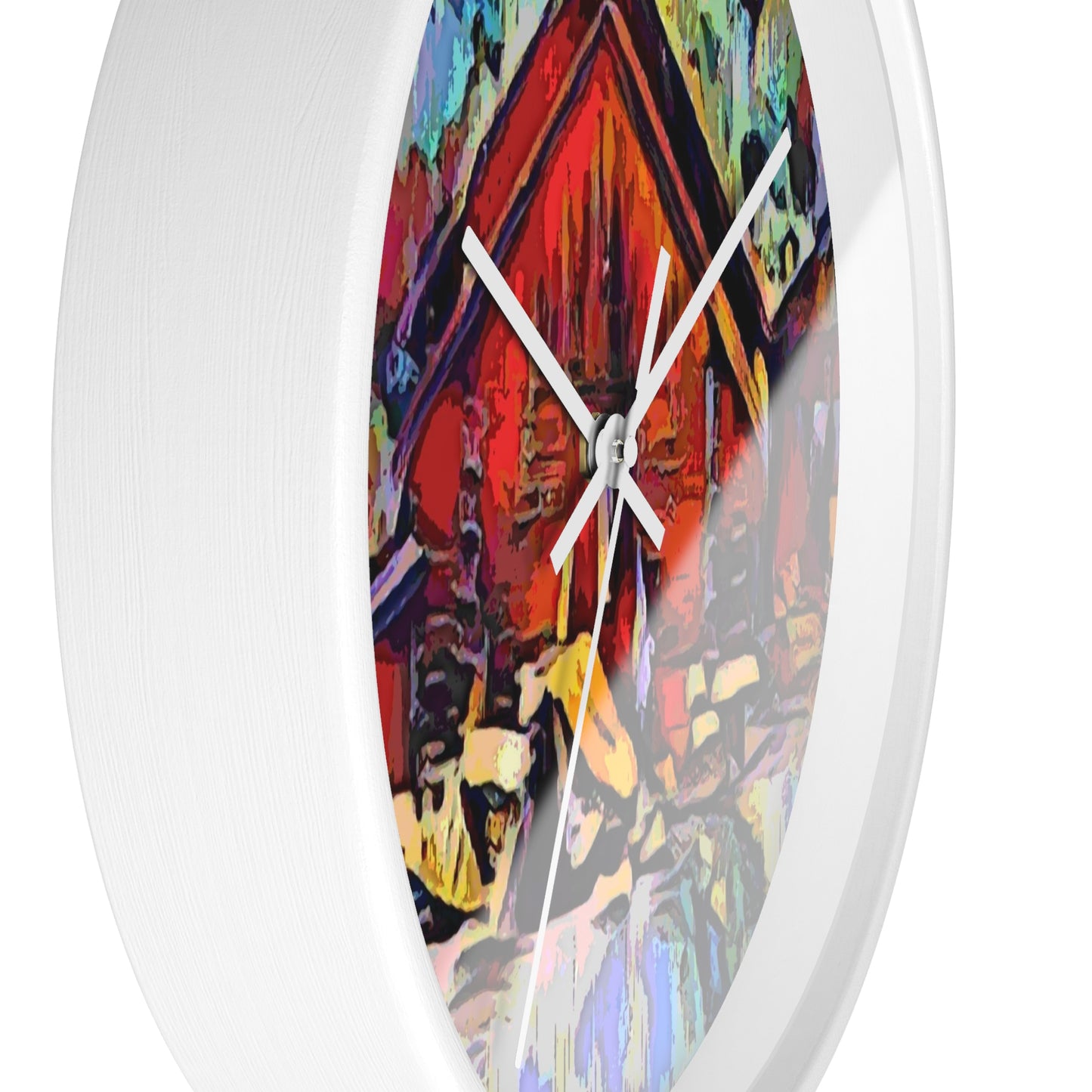 Wall Clock ... A Very Abstract "Mountain Winter Scene" ... Original Works. Copyright Phot's Photo_LODA: Les Objets D'Art. December 2023 ...