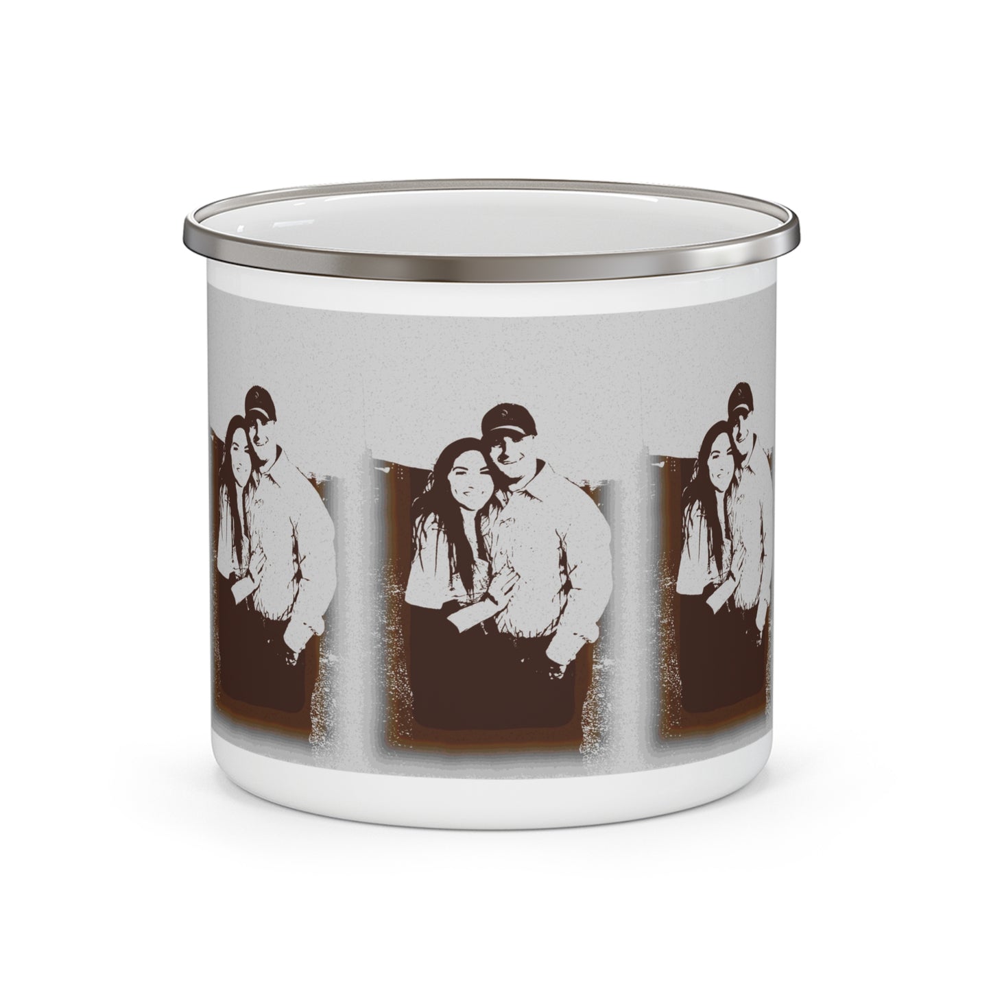 Enamel Camping Mug ... "The Best Of Friends" ... Original Works ... December 2023 ... Central Idaho, USA.