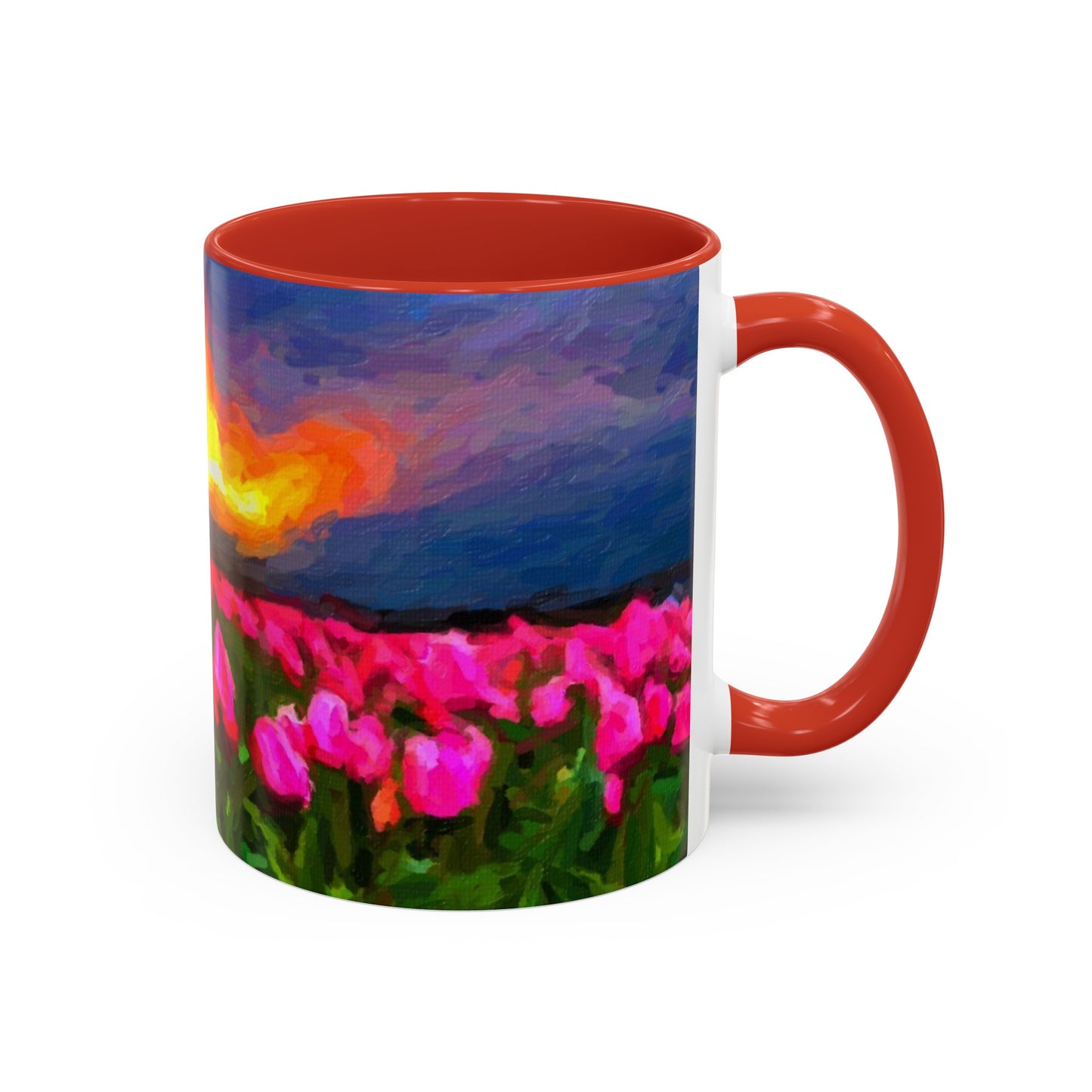 Accent Coffee Mug (11, 15oz) ... Skagit Valley Tulips ... Skagit Valley, Washington ... Family Archives ... Original Works ... Circa 1980's ...
