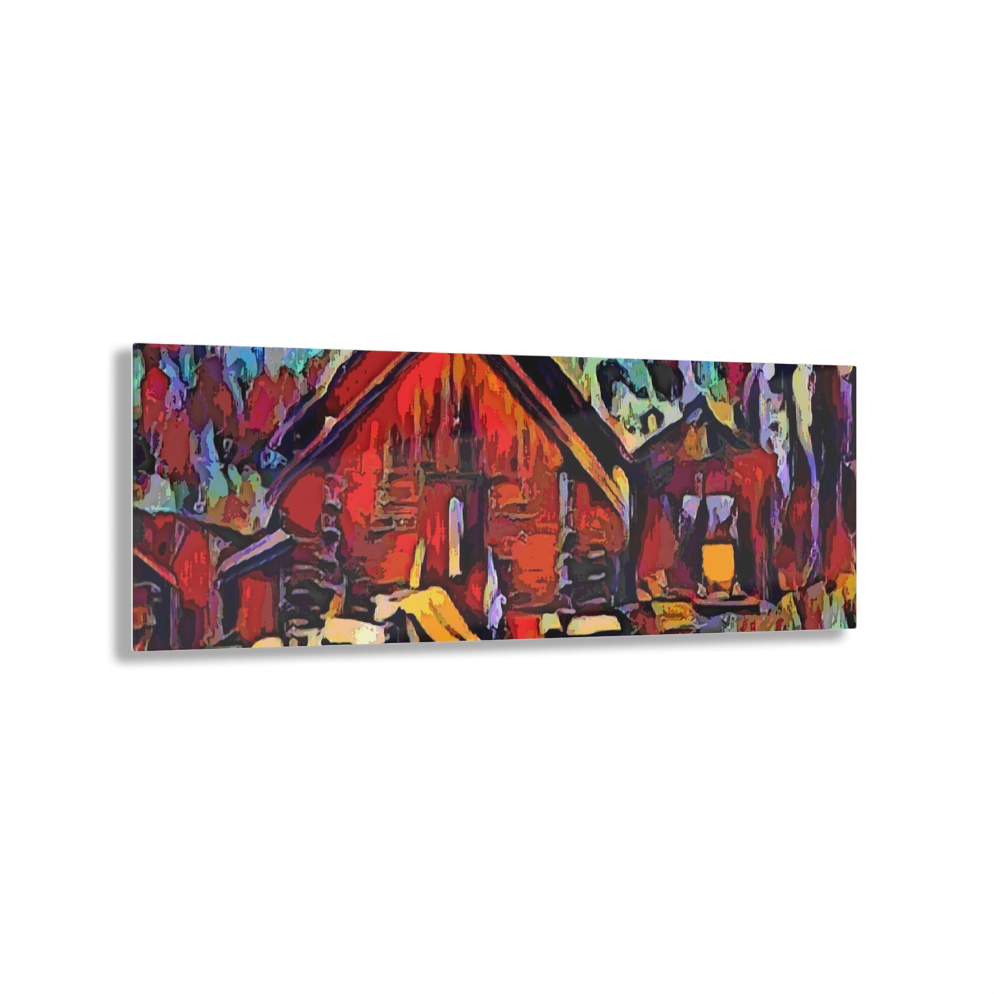 Acrylic Prints ... A Very Abstract "Mountain Winter Scene" ... Original Works. Copyright Phot's Photo_LODA: Les Objets D'Art. December 2023 ...