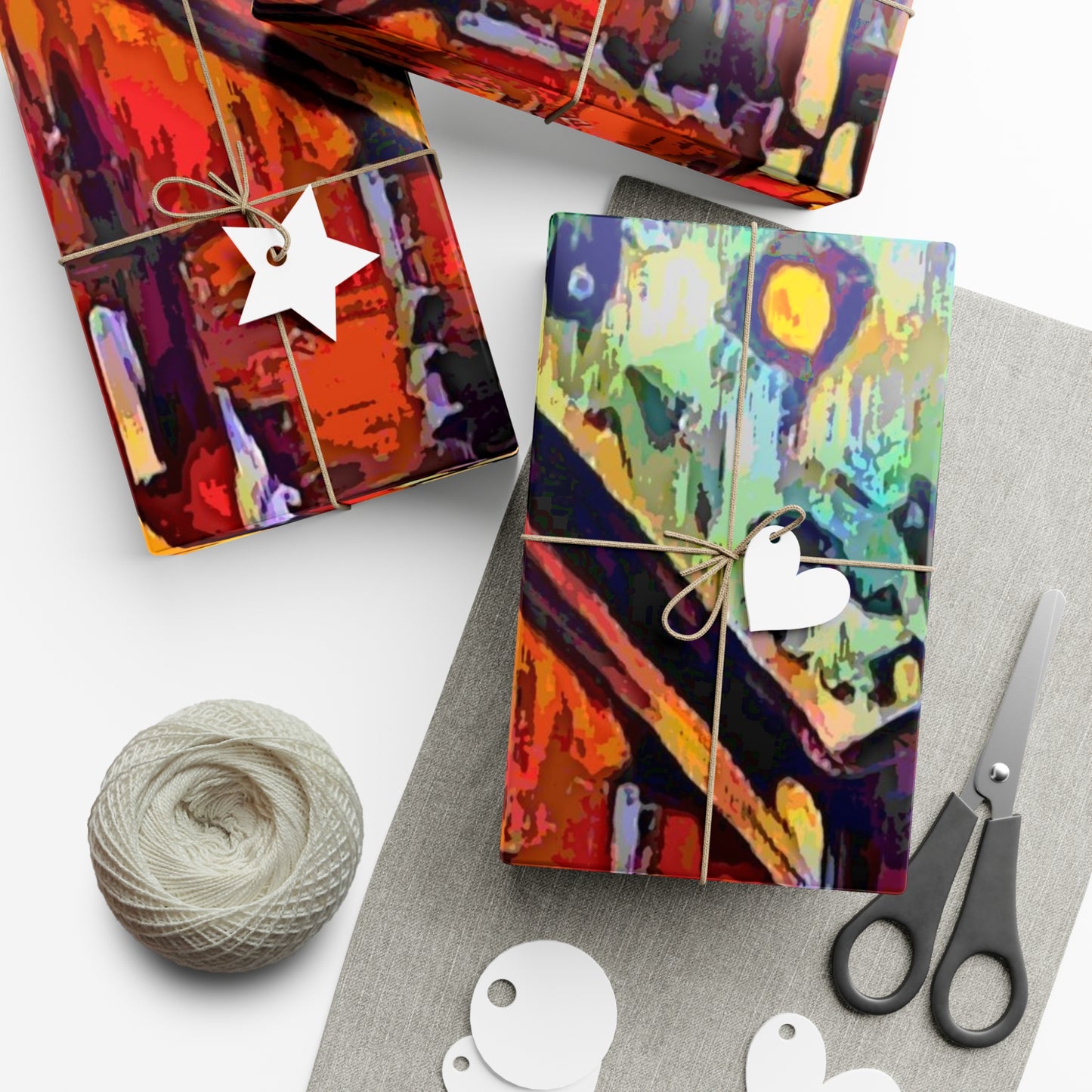 Gift Wrap Papers ... A Very Abstract "Mountain Winter Scene" ... Original Works. Copyright Phot's Photo_LODA: Les Objets D'Art. December 2023 ...