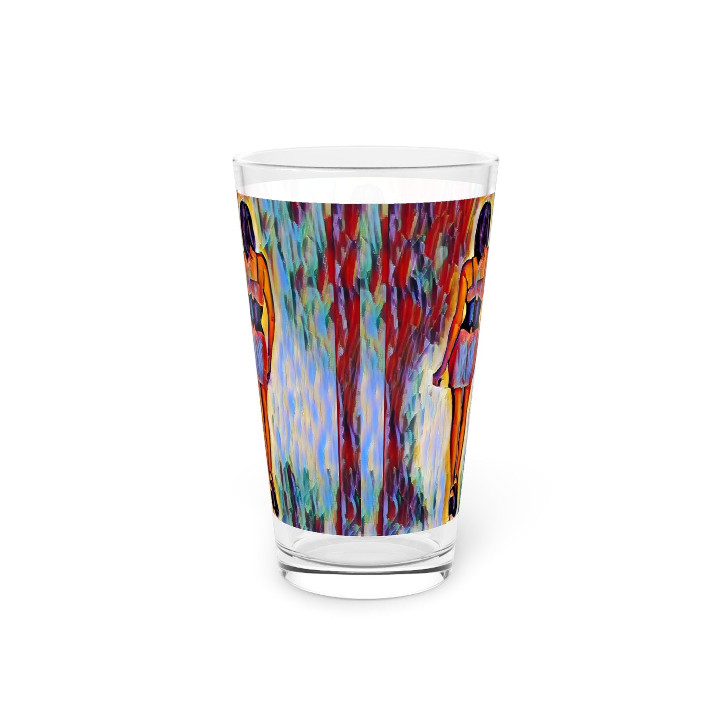 Pint Glass, 16oz ... I'll Walk 'A-Hundred-Miles' In Stilettos ... Original Works ... June 2023. Central Idaho, USA ...