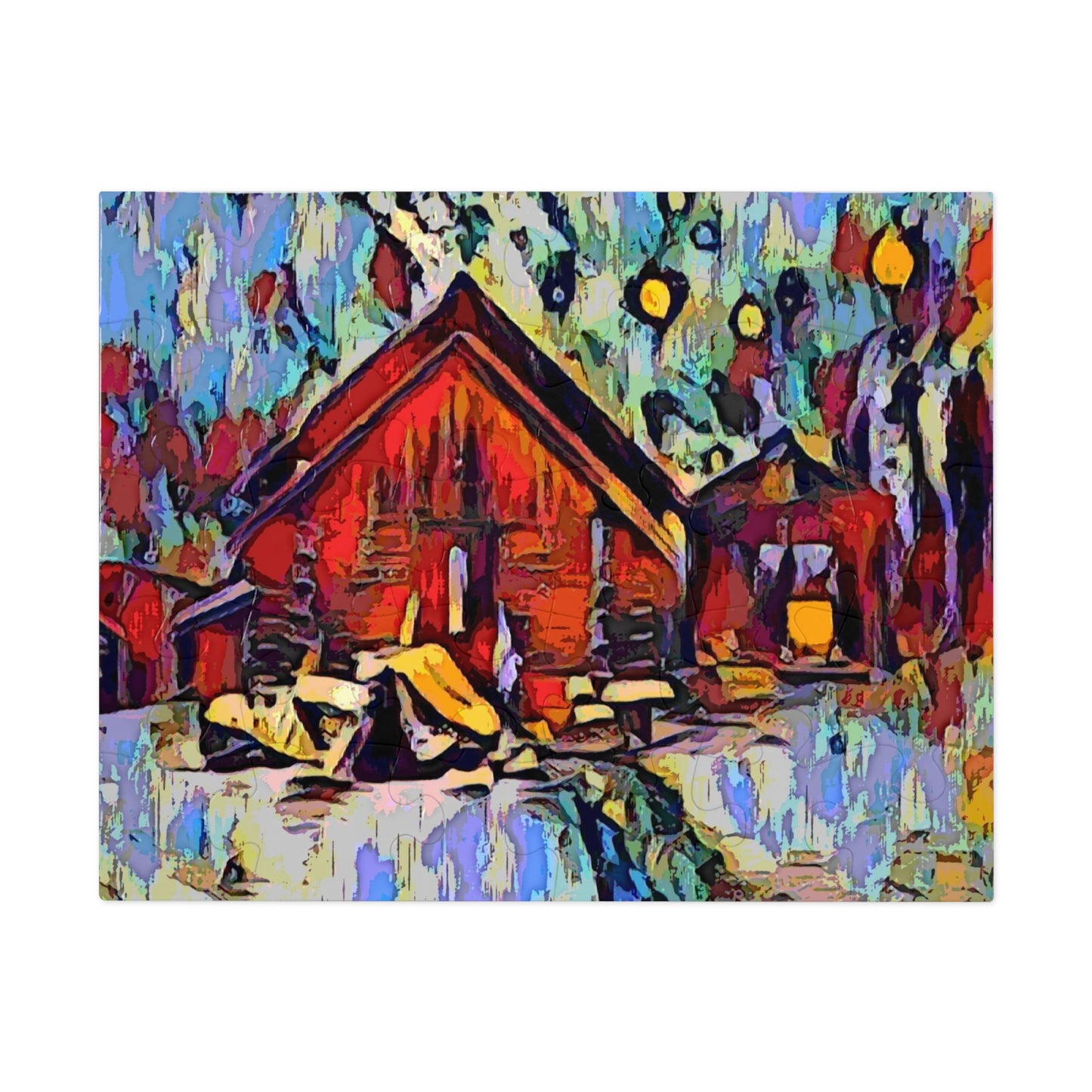 Jigsaw Puzzle (30, 110, 252, 500,1000-Piece) ... A Very Abstract "Mountain Winter Scene" ... Original Works. Copyright Phot's Photo_LODA: Les Objets D'Art. December 2023 ...