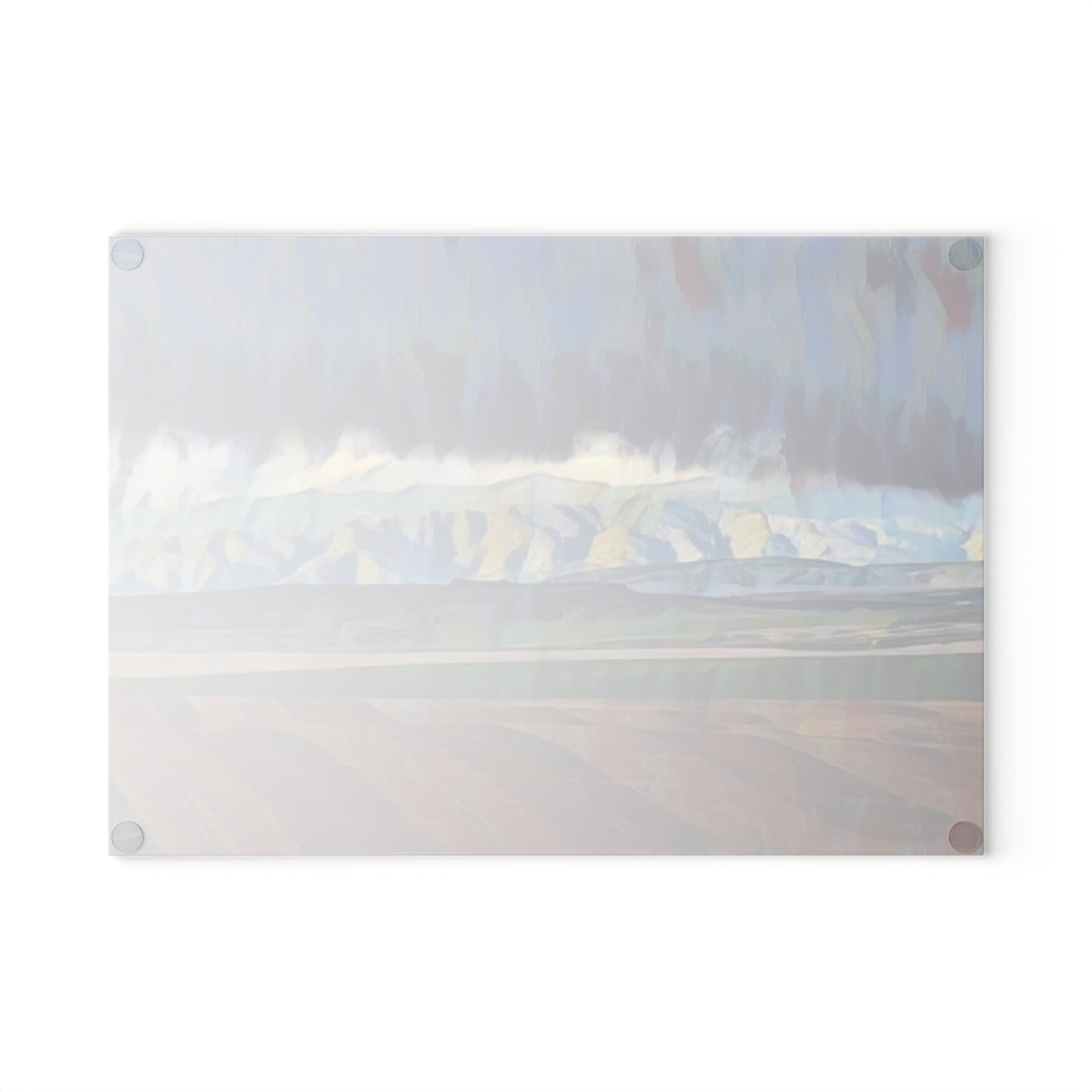 Glass Cutting Board ...  On-The-Prairie .. "The Storm Is Brewing" ... Central Idaho: November 2023 ... Original Works ...