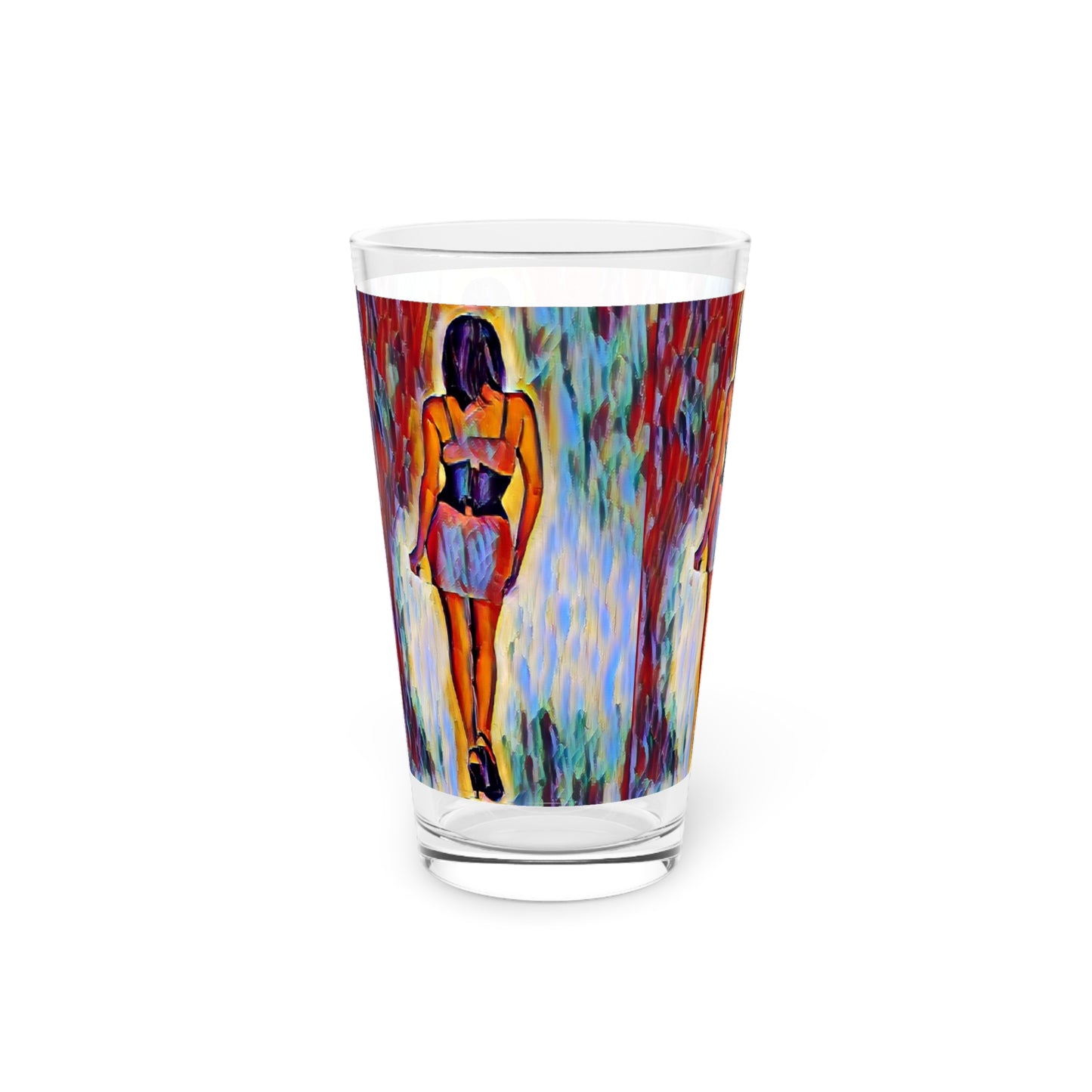 Pint Glass, 16oz ... I'll Walk 'A-Hundred-Miles' In Stilettos ... Original Works ... June 2023. Central Idaho, USA ...