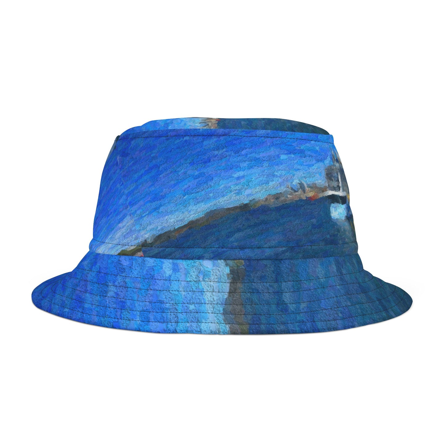 Bucket Hat (AOP) ... Into Vancouver Harbor We Arrive: Celebrity Edge-Cruise ... Vancouver, British Columbia ... June 2024 ... Original Works