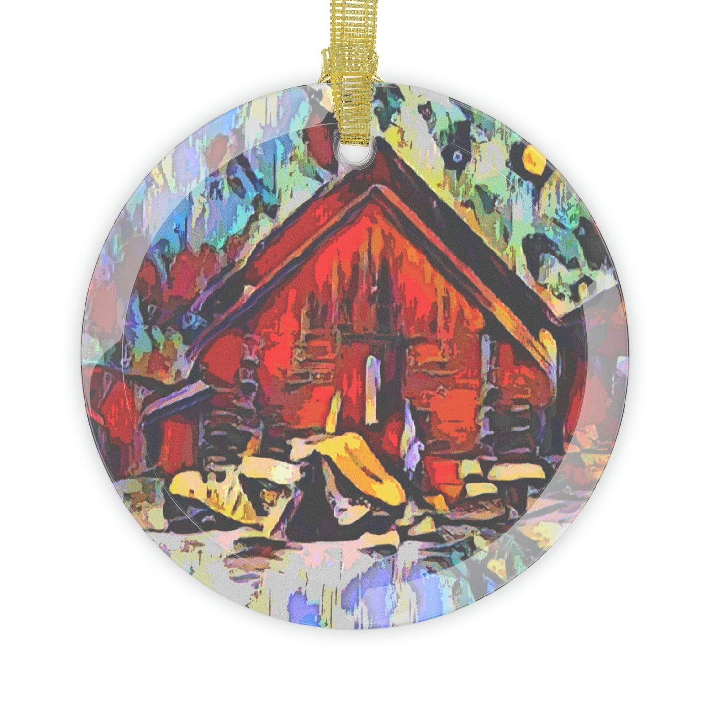 Glass Ornaments ... A Very Abstract "Mountain Winter Scene" ... Original Works. Copyright Phot's Photo_LODA: Les Objets D'Art. December 2023 ...