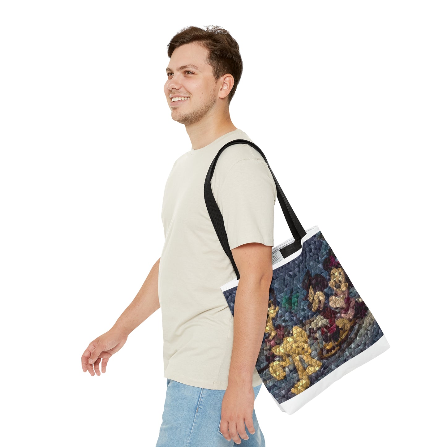 Tote Bag (AOP) ... Mickey_N_Minnie Mouse & Pluto ... "A Winter Sleigh Ride" ... Original Works. Winter 2023 ...