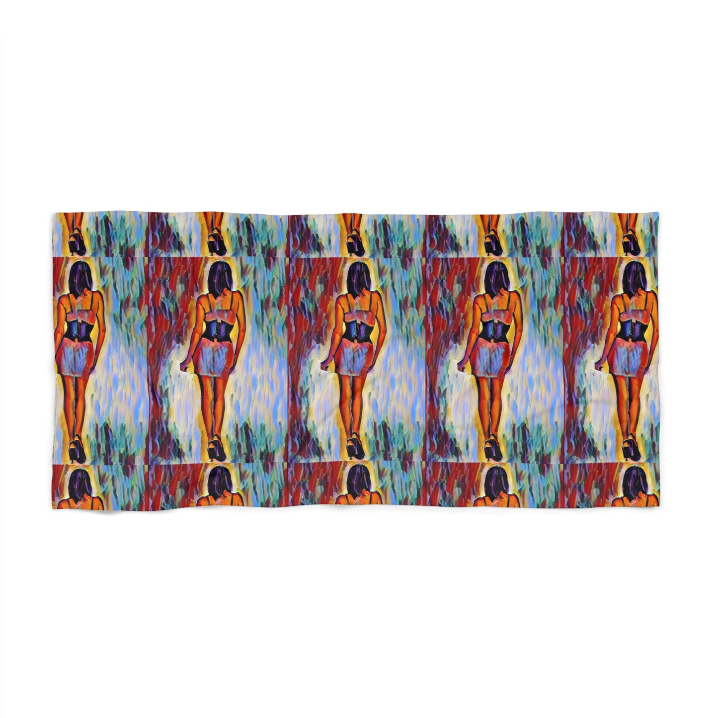 Beach Towel ... I'll Walk 'A-Hundred-Miles' In Stilettos ... Original Works ... June 2023. Central Idaho, USA ...