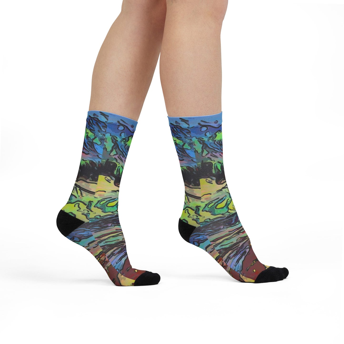 Sublimation Crew Socks ... On-The-Prairie .. "The Storm Is Brewing" ... Central Idaho: November 2023 ... Original Works  ...